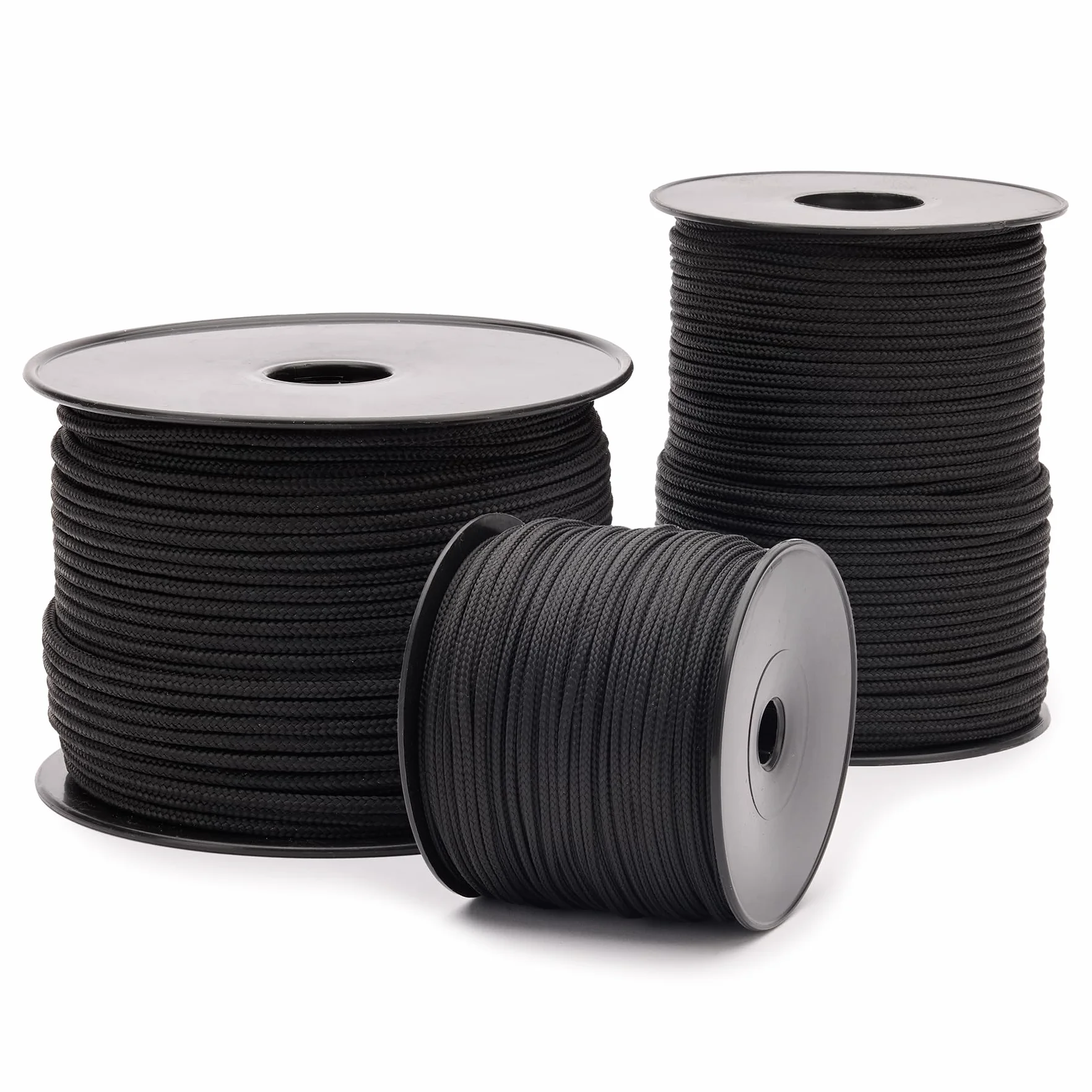 Flandria Corde Tressée Polypropylène Noire Ø 4 mm – Bobine 100 m – Corde Extérieur, Arrimage et Jardinage