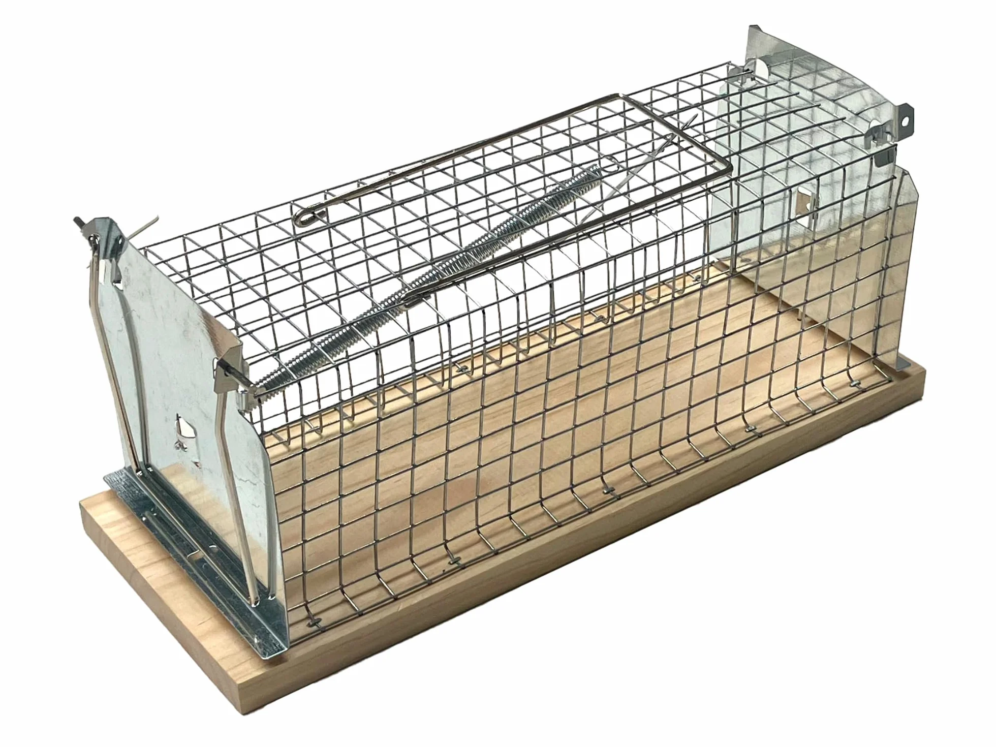 CAUSSADE Nasse à Rats Piège à Rats Cage capturer Rats Socle Bois certifié FSC Réutilisable Intérieur Extérieur