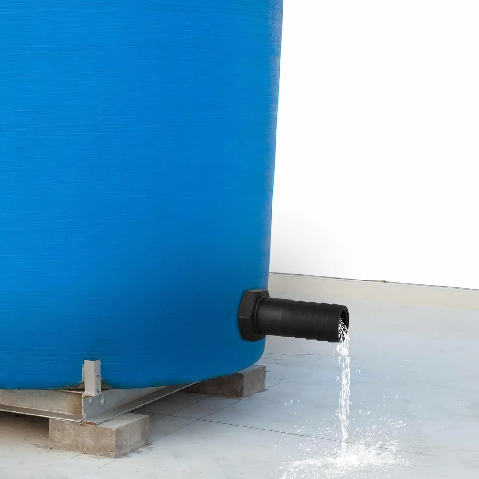 Trop Plein Cuve 1000L Raccord Récupérateur Eau Pluie Kit Jumelage Cuve avec Joints Tuyau Raccordement 2 Embouts Contre-écrous