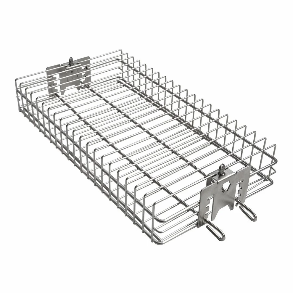Onlyfire 6042 Panier de gril plat en acier inoxydable pour tournebroche 12mm 10mm tiges carrées 8mm