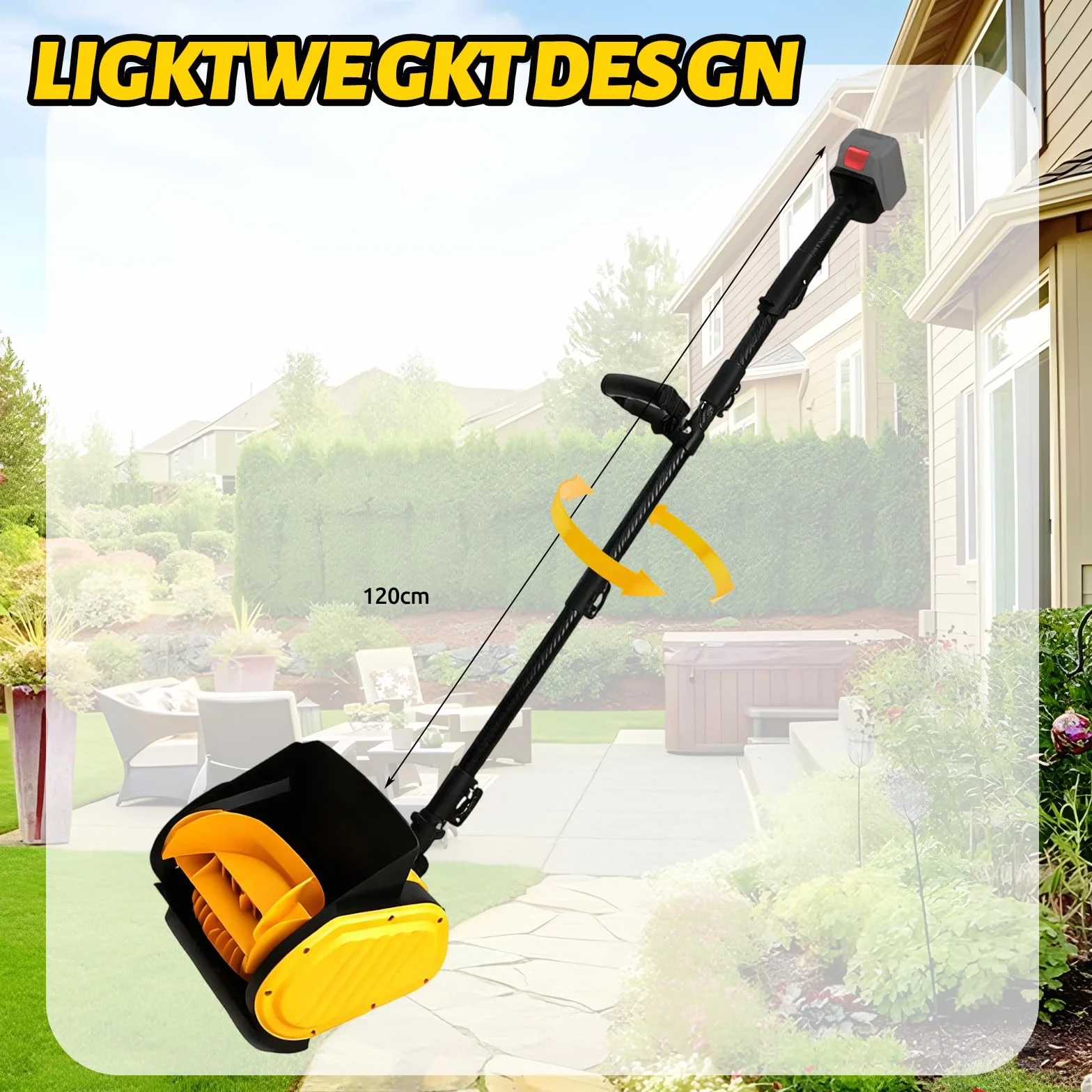 Souffleuse à Neige sans Fil Compatible Makita 18V, Largeur 28 cm, Hauteur 16 cm