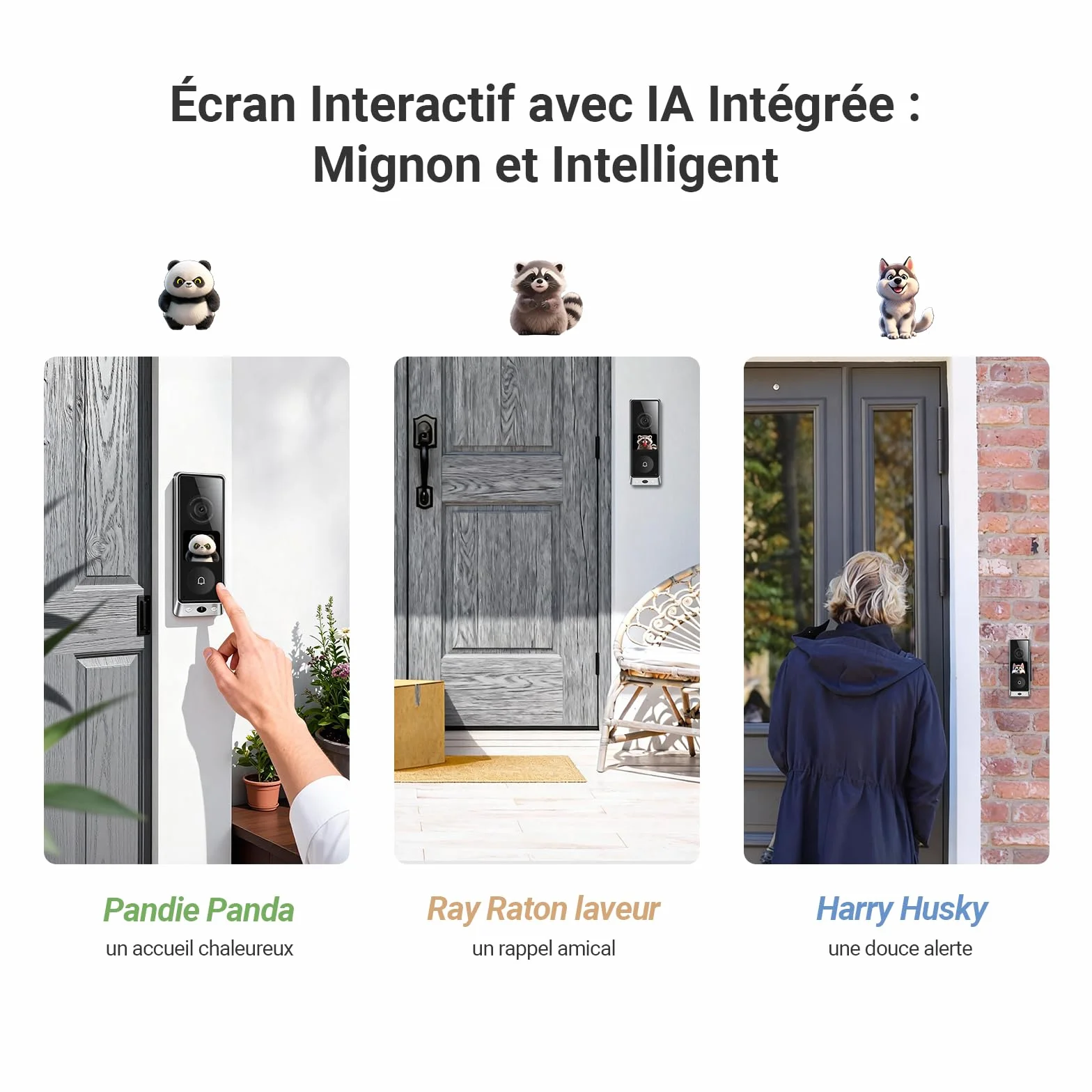EZVIZ Sonnette sans Fil Extérieur Etanche avec Carillon, Sonnette sans fil avec Caméra Double 6MP et 2MP, Ecran interactif intégré, Détection de Personnes/Paquet, Vision Nocturne en Couleur, EP8 Ultra