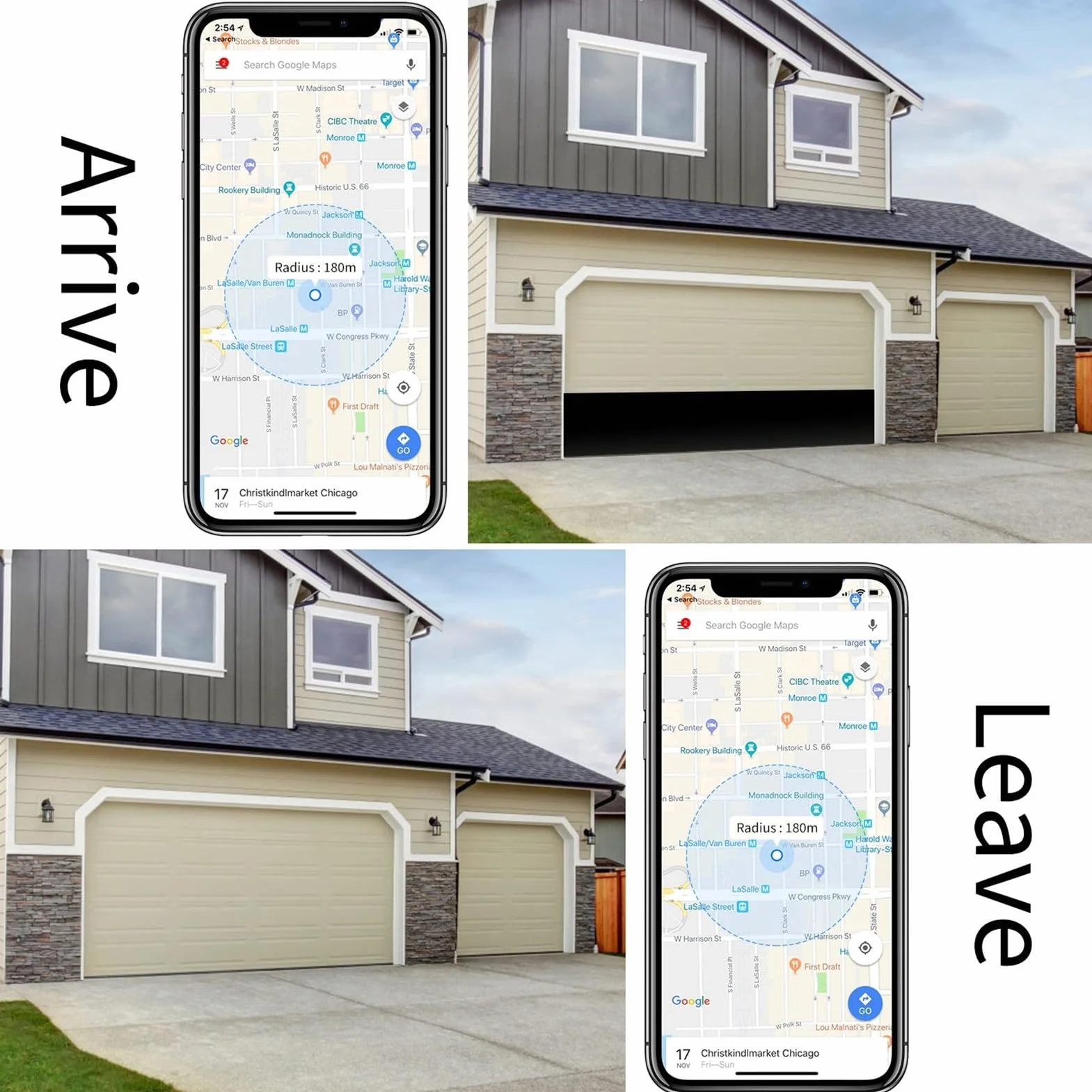 "Ouvre-porte de garage intelligent WiFi, commande vocale à distance via application, gestion pratique et sécurisée de la porte de garage, compatible avec l'application TUYA, fabriqué en matériau ABS