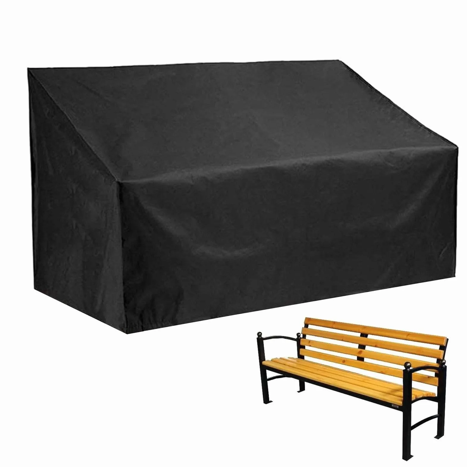 Housse de Banc d'Extérieur en Tissu Oxford Imperméable Résistante aux Déchirures pour Jardin