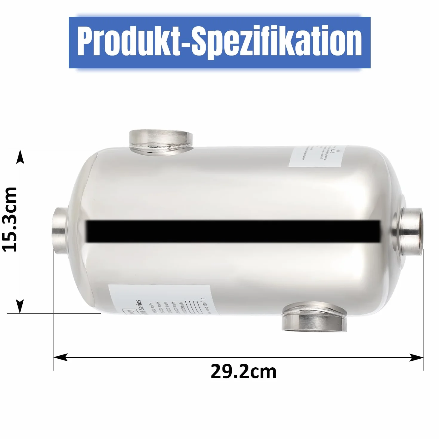 Herrselsam Échangeur de chaleur de piscine 28 kW Acier inoxydable 150 l/min