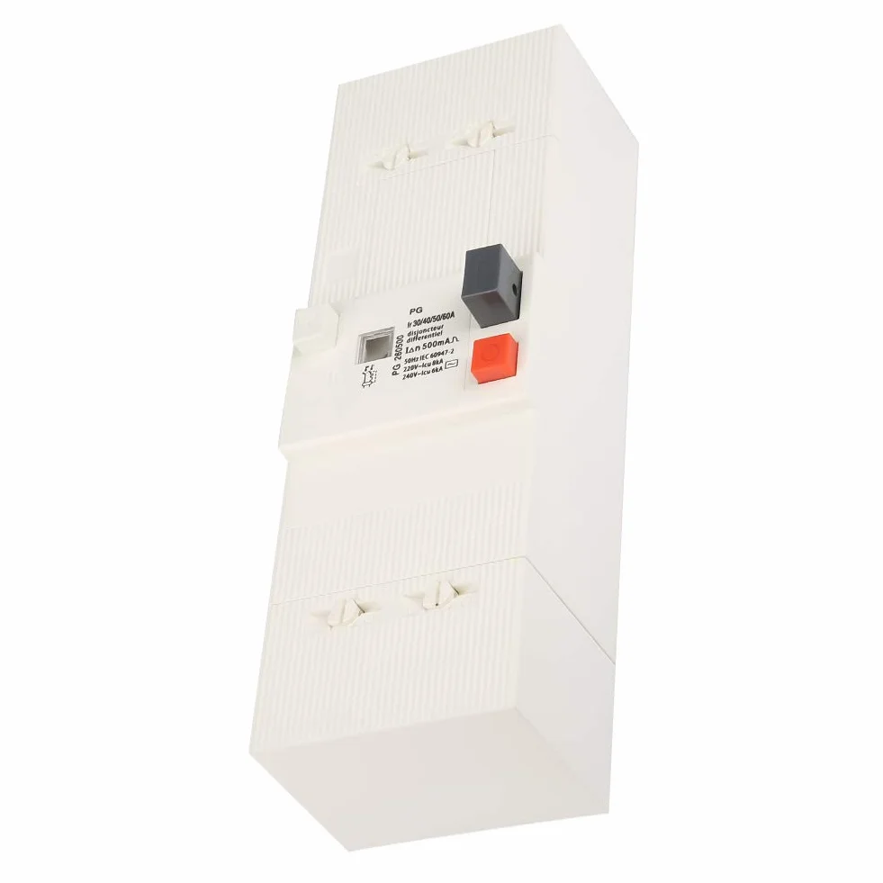 Disjoncteur 60A interrupteur différentiel 30-60A 2 pôles 50Hz/60Hz Basse Tension Disjoncteur Protection de l'air Commutateur.