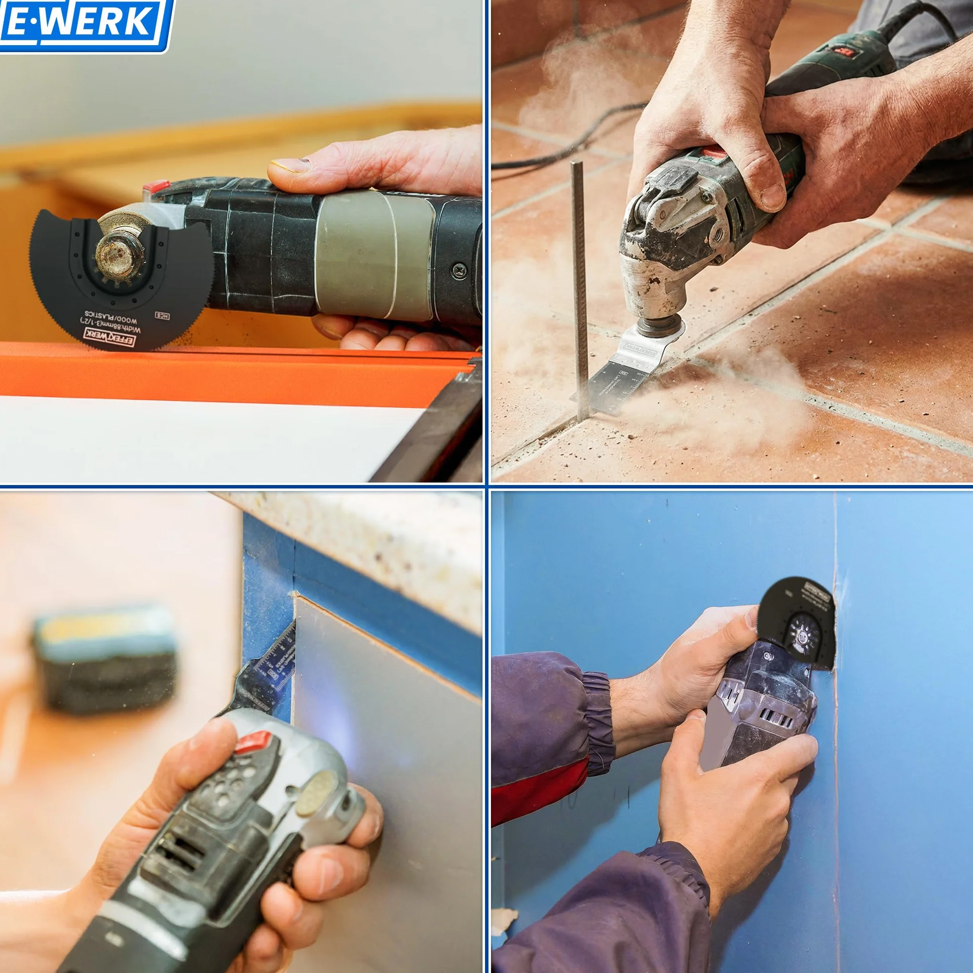 Jeu de 25 Lames de Scie Multitool - Accessoires d’Outil Oscillant pour Couper le Bois, le Plastique, le Métal - Lames de Coupe Vibrantes Universelles avec Adaptateurs