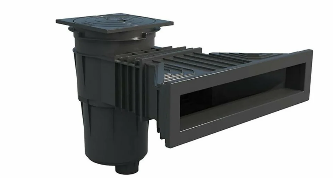 Astralpool Skimmer XXL Parker 17,5L Liner/Béton modèle Norm Gris Anthracite