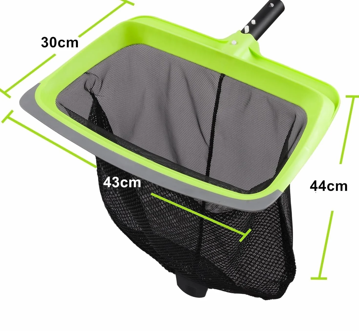 Épuisette de fond de piscine - Lame en caoutchouc et cadre renforcé - Double couche