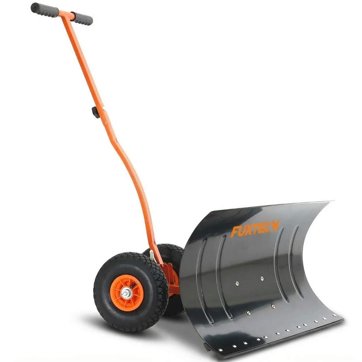 FUXTEC Pelle à Neige sur Roues Pliable 75 cm Largeur de Travail Hauteur 42 cm Hauteur réglable Angle de poussée réglable