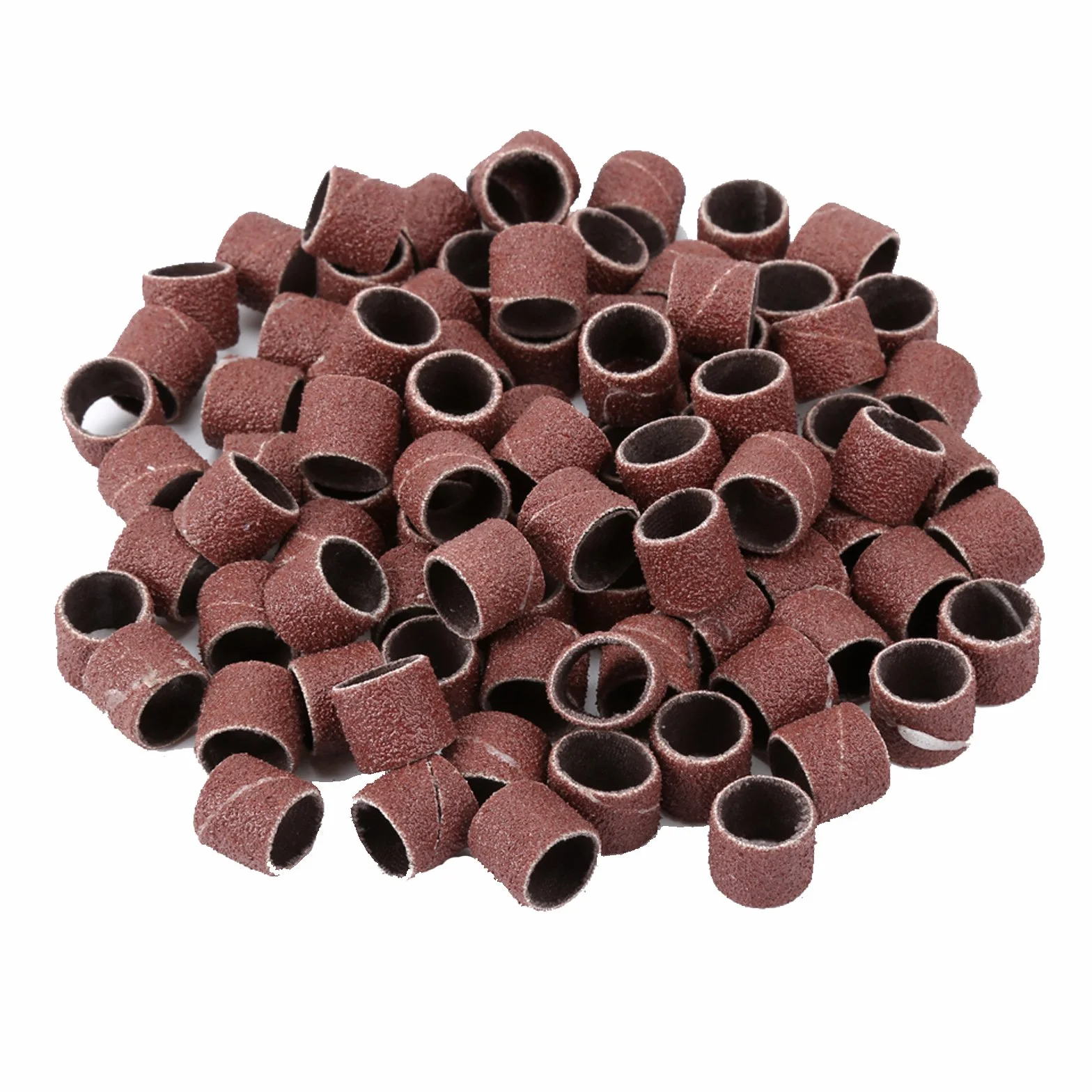 100Pcs Tambour de ponçage Bandes de Ponçage 1/2 (pouces) 80 Grit Sand Bands Shank Kit d'outils rotatifs avec 2 Pcs Mandriaux