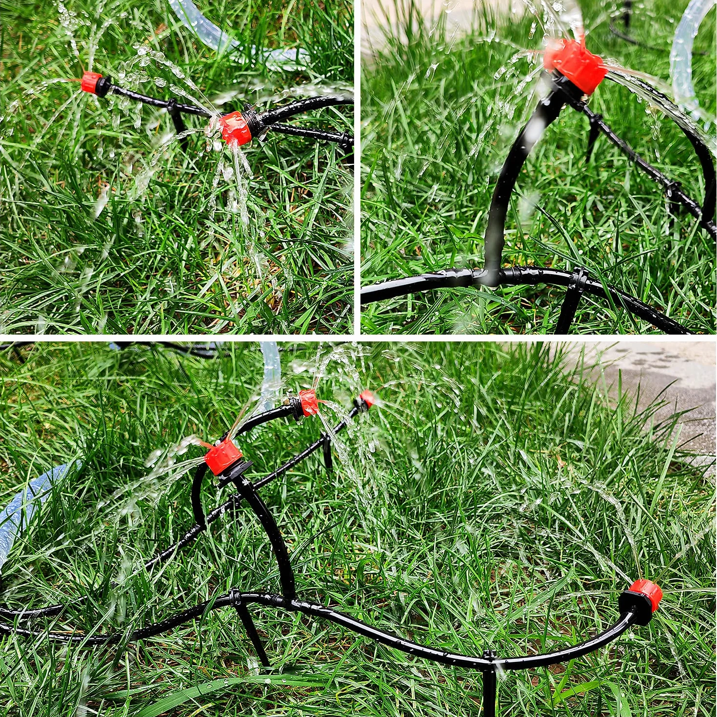 VooGenzek Goutteur Irrigation Réglable 200 Pièces Micro Dripper Plastique pour Parterres de Fleurs Jardin Pelouse Rouge
