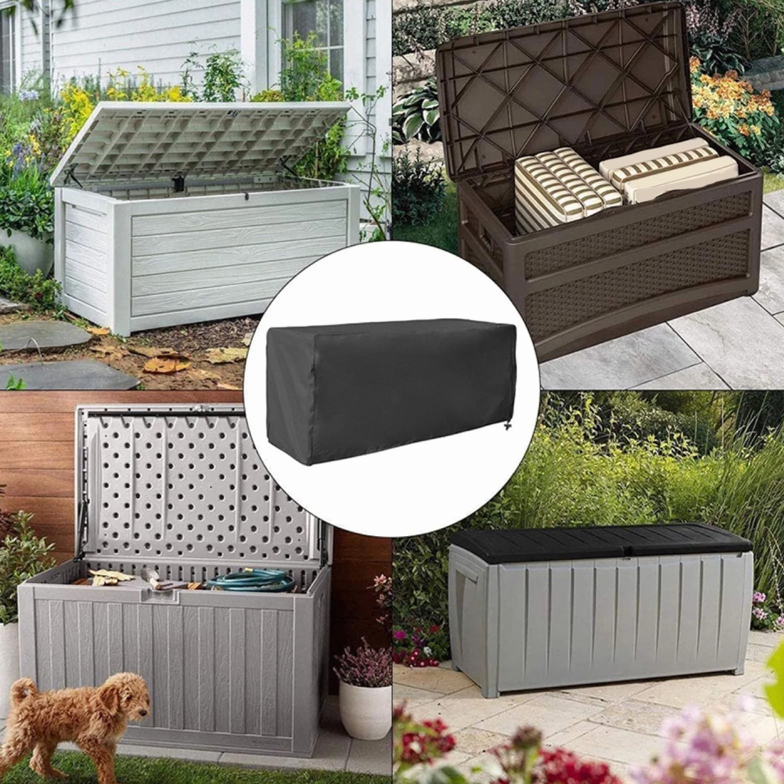 Housse de protection résistante UV toutes saisons pour terrasse jardin