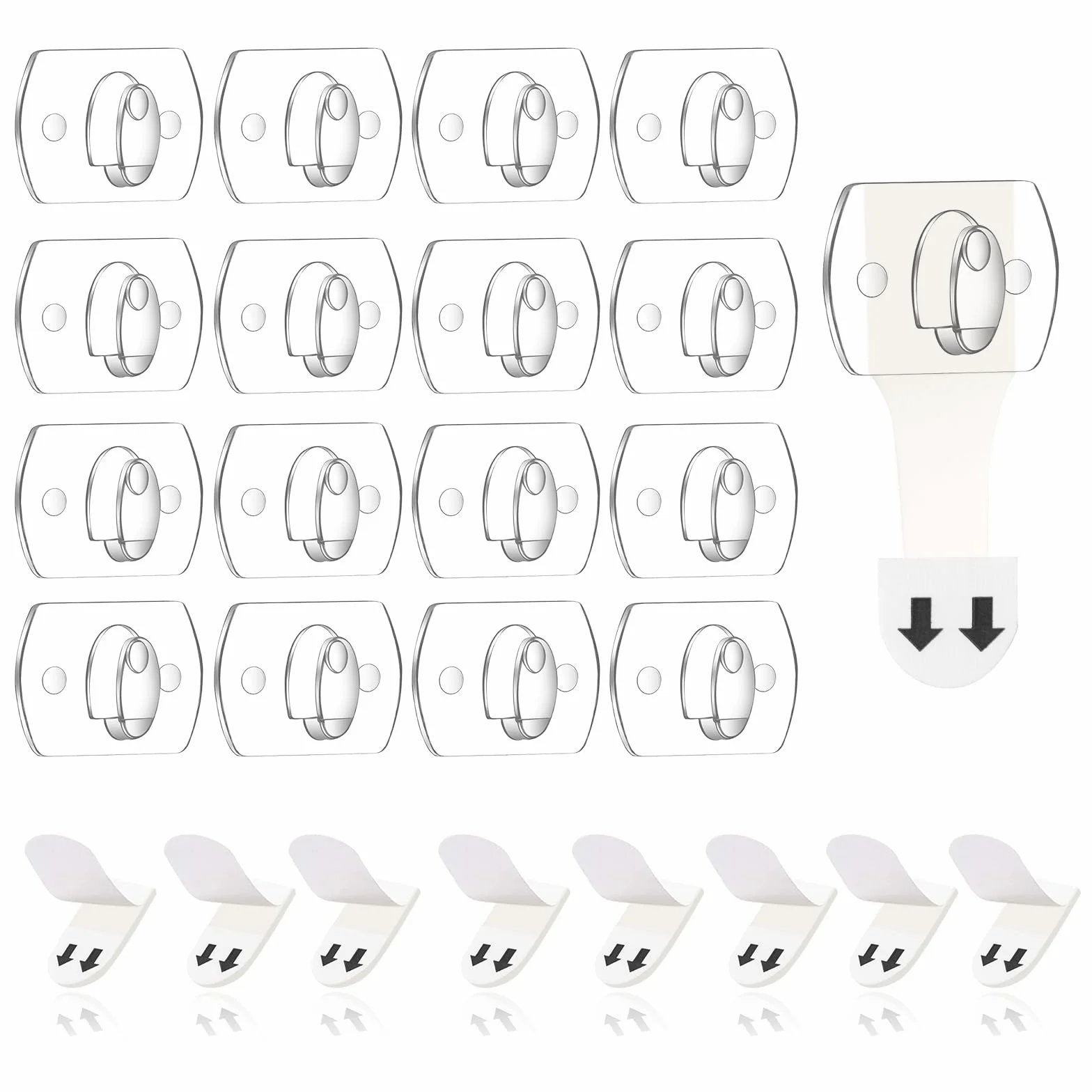 Ainiv 140 Pcs Accroche Tableau Sans Percer Crochets Adhésifs Muraux, avec 140 Bandes Adhésives, Enlèvement Sans Dommage, Décoration Suspendus pour Guirlande Lumineuse, Cadres Photo