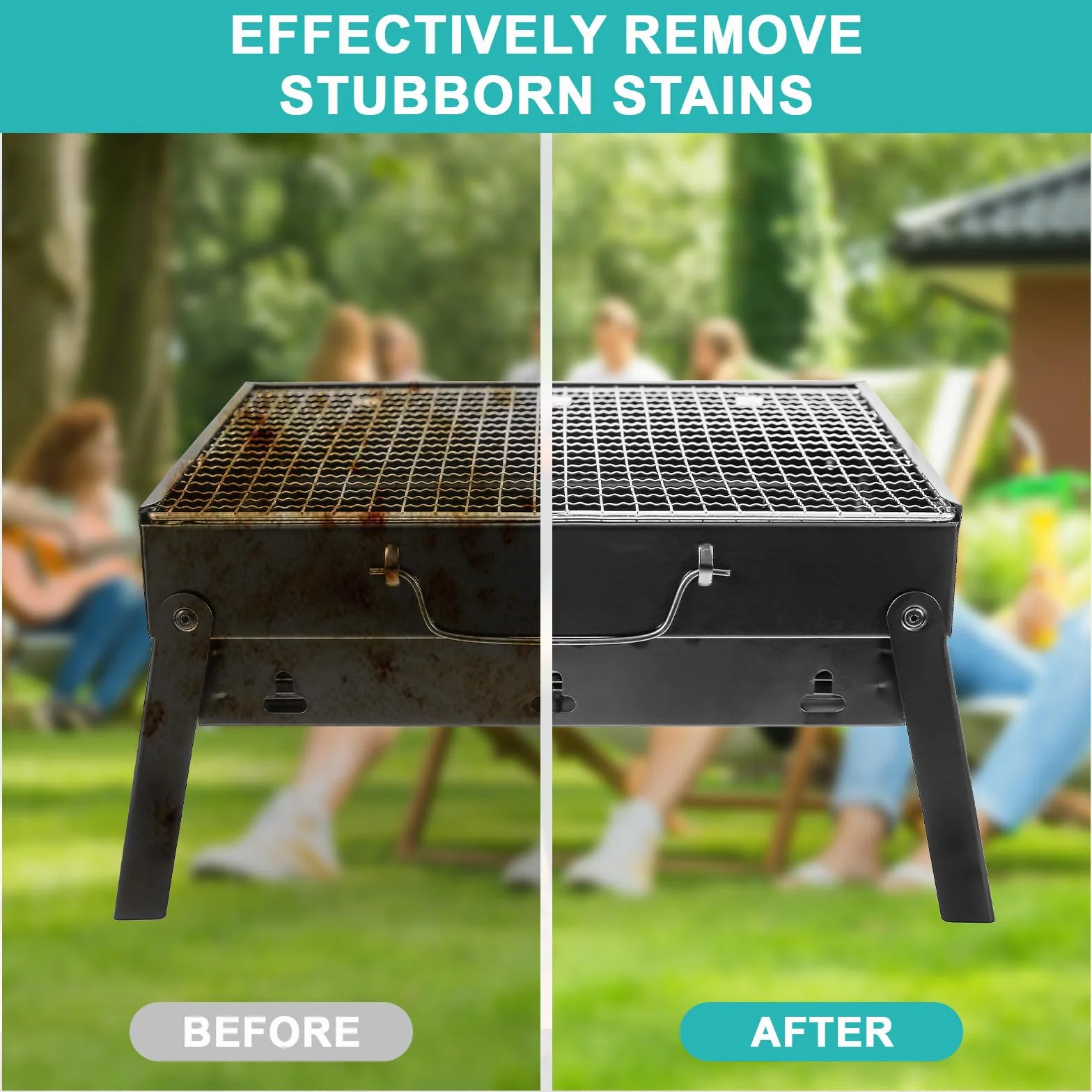 Zocipro 4Pcs Pierre de Nettoyage pour Barbecue Grille avec Poignée