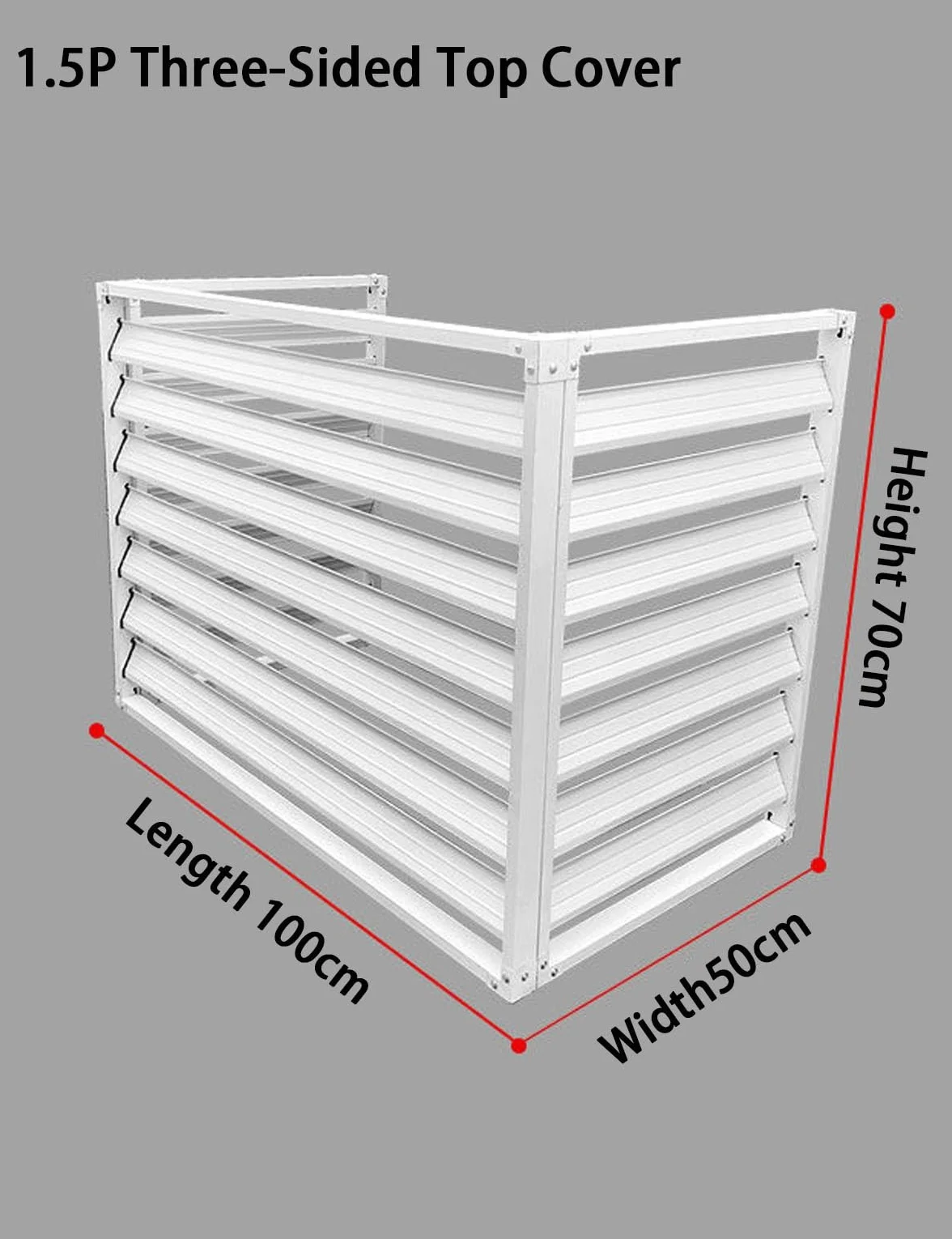 Cache Pompe à Chaleur Extérieur, Climatisation Cache Climatiseur Exterieur Zinc Plating Imperméable Protection Solaire Balcon
