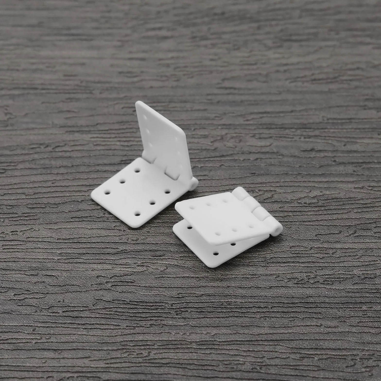 Lot de 30 charnières rectangulaires pliables en plastique pour modèles d'avion RC - 24 x 12 mm - Blanc