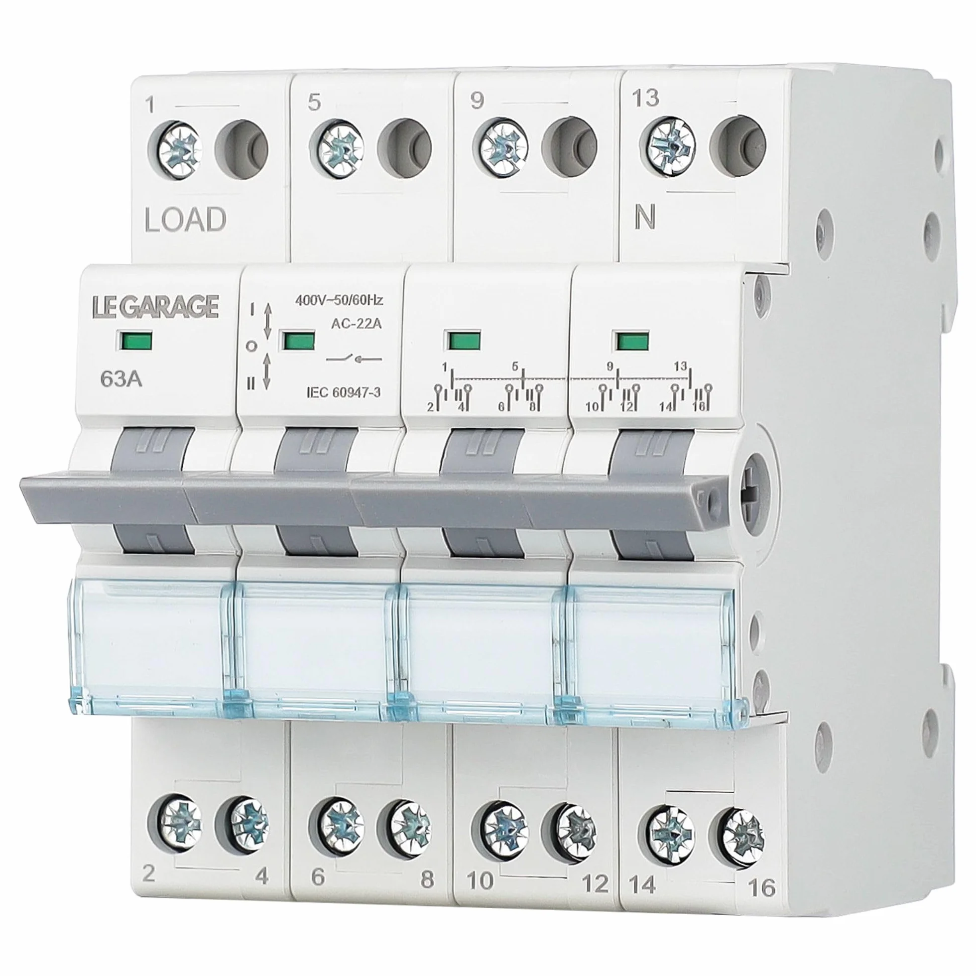 Interrupteur de transfert manuel 63 A 4P + 4P MTS AC automatique disjoncteur magnétothermique à changement modulaire