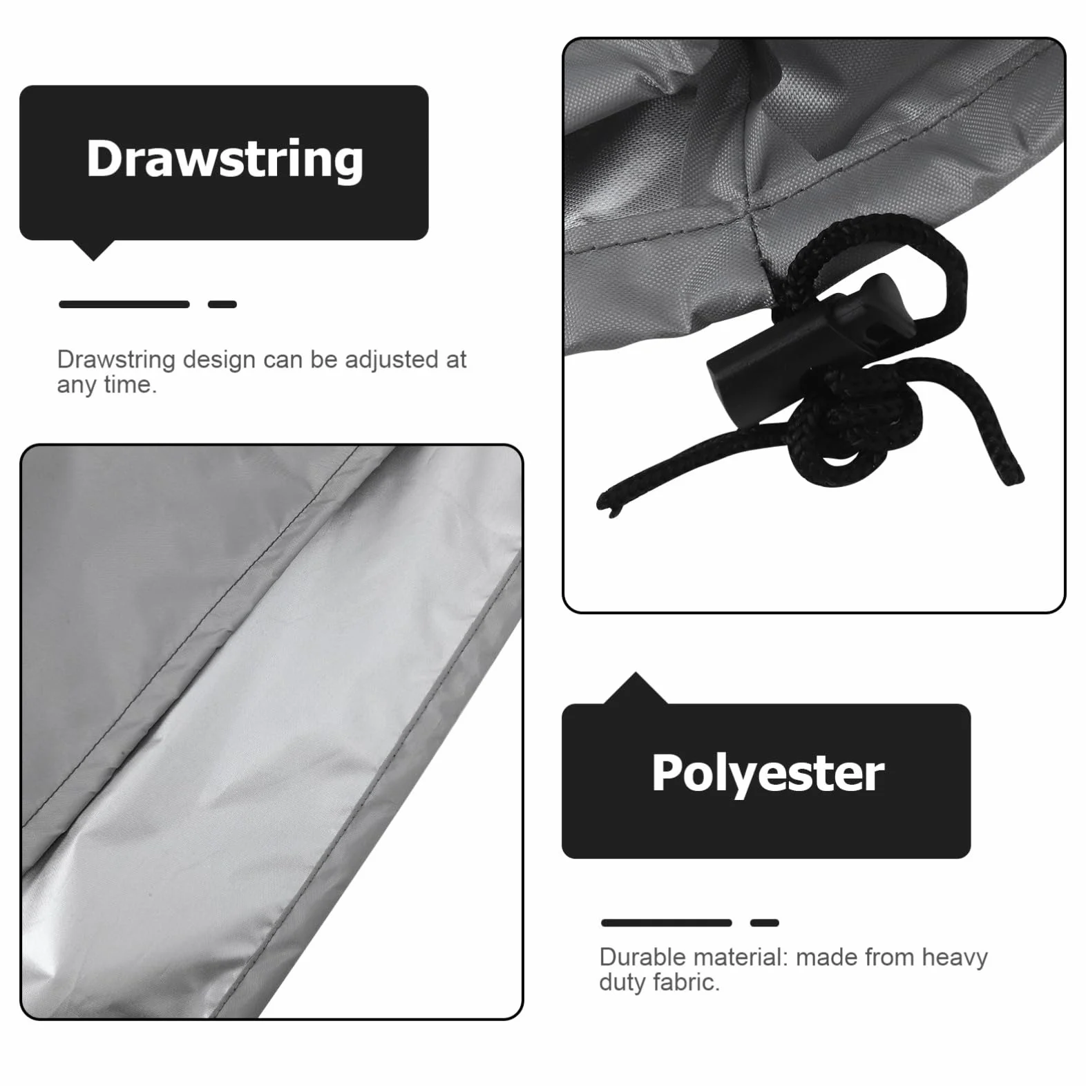 Gadpiparty Housse pour Congélateur Coffre Extérieur Imperméable 210d Gris avec Fermeture Éclair Grande Taille Protection Patio
