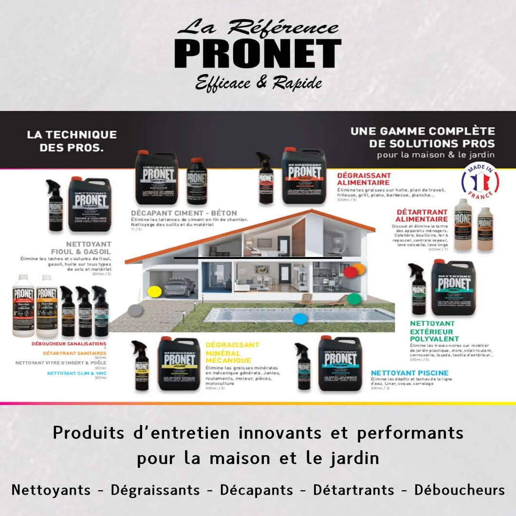 PRONET Dégraissant cuisine puissant spray 500 Ml