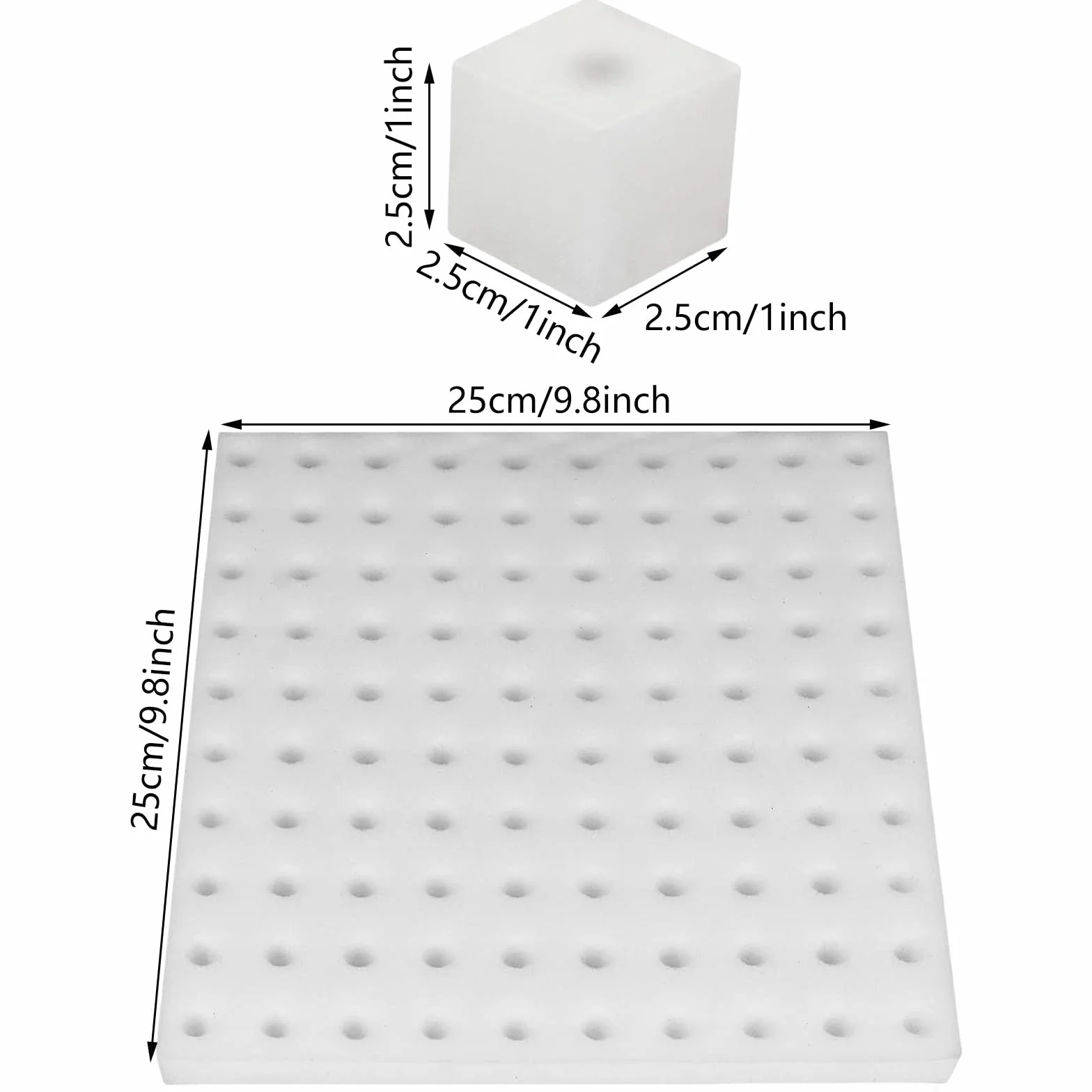 400 cubes en mousse hydroponiques pour pots en filet aéroponique serre
