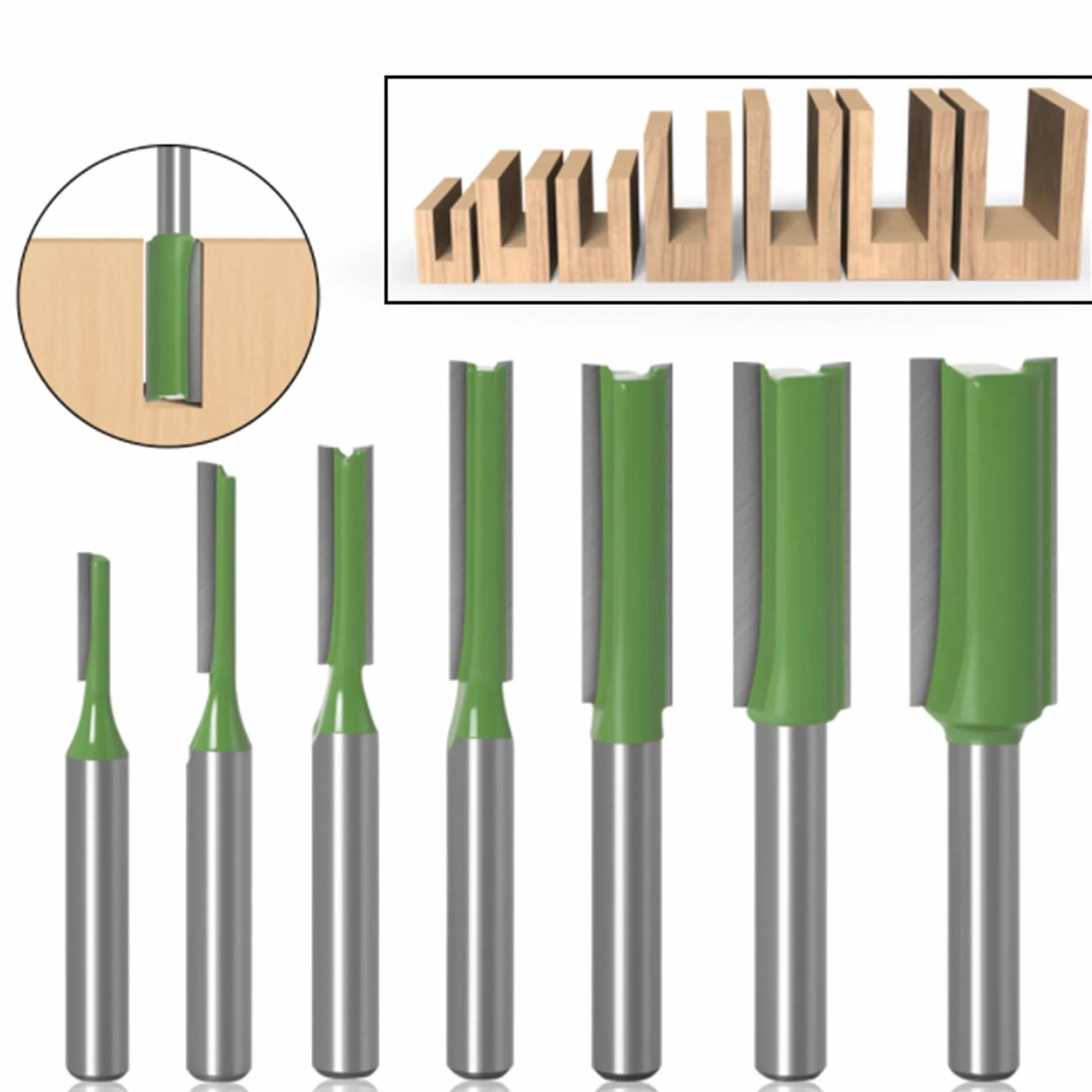 7Pcs Fraise droite à queue de 6 mm, Fraise Droite Defonceuse, pour Bois Carbure de TungstèNe Outil de Travail Du Bois, Routeur Droite à Simple Duble Flûte à Bois,3mm 4mm 5mm 6mm 8mm 10mm 12mm…