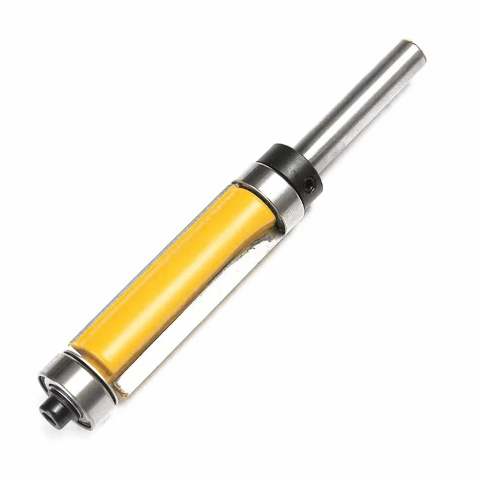 6.35mm Routeur de Garniture Affleurante Roulement Haut et Bas Routeur à Coupe Droite Flush Trim Pattern Router Pour le Travail du Bois 38mm Lame