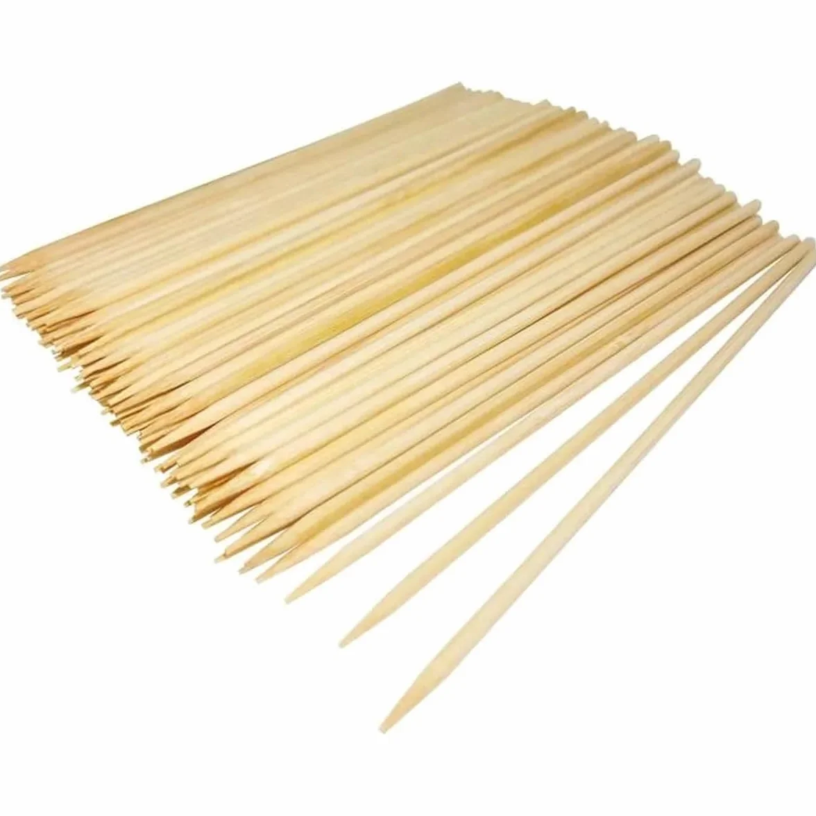 Pics à Brochettes en Bois 100 Pièces 25cm - Lot de 100 pour Barbecue, Fruits, Légumes