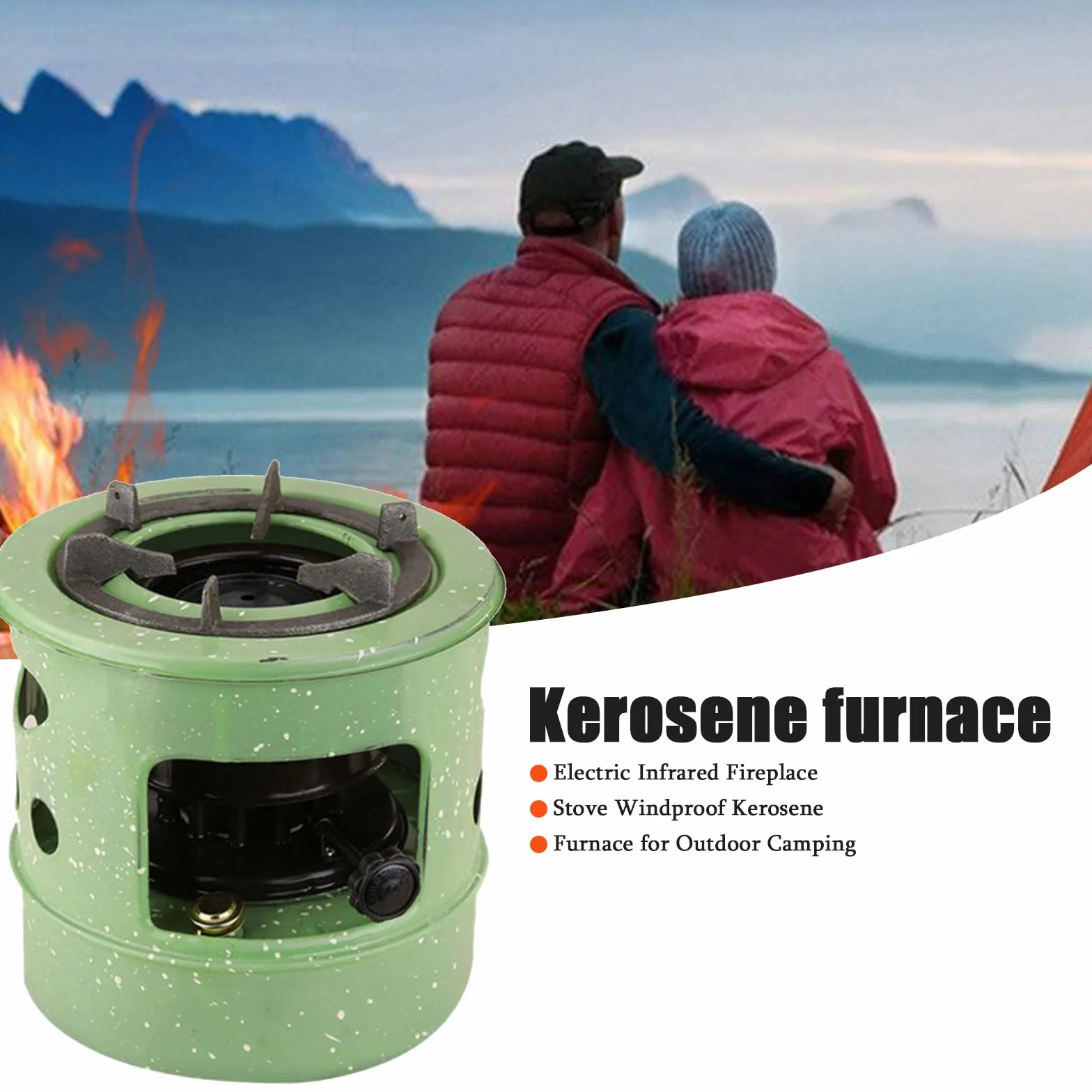Mini poêle à pétrole 3 L 12 mèches chauffage portable pour intérieur garage terrasse