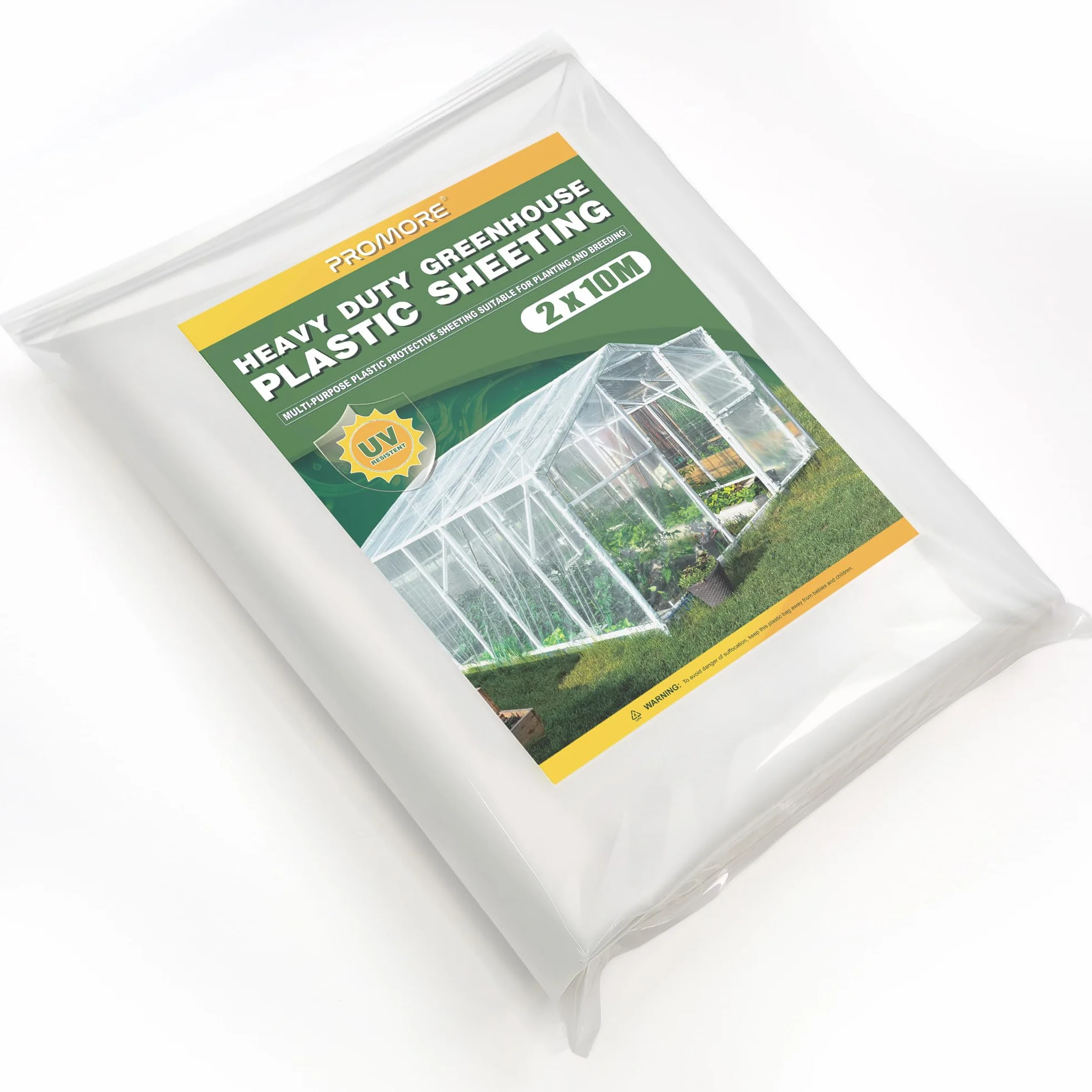 Bâche pour Serre en Polyéthylène Transparent Anti-UV 0,15mm 2Mx10M