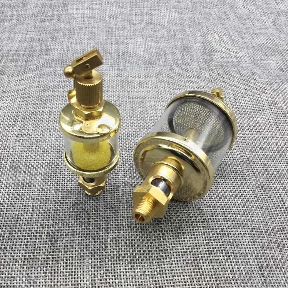 Graisseur D'huile À Pointeau – Filetage Mâle BSP (1/8" 1/4" 3/8") – Graisseur Goutte À Goutte Par Gravité 16 Ml-600 Ml – Cuivre For Tour Et Fraiseuse(BSP 3/8"-400ML)