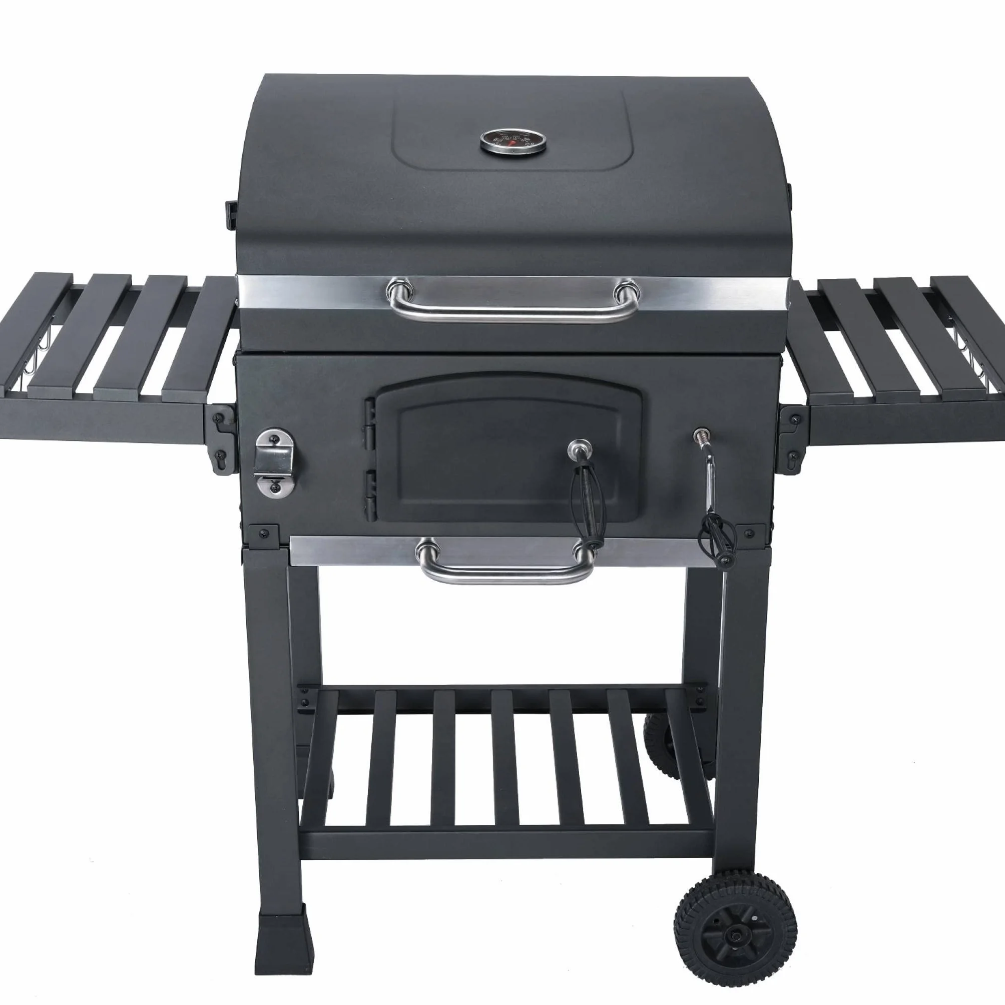 Alice's Garden Barbecue Grill Charbon de Bois Bernard Noir Fumoir avec Récupérateur de Cendres