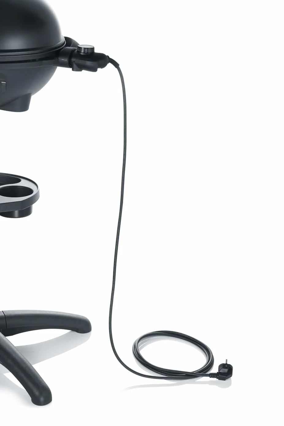 SEVERIN Barbecue électrique 2000 W grille fonte aluminium sur pieds couvercle thermomètre eBBQ noir PG 8541