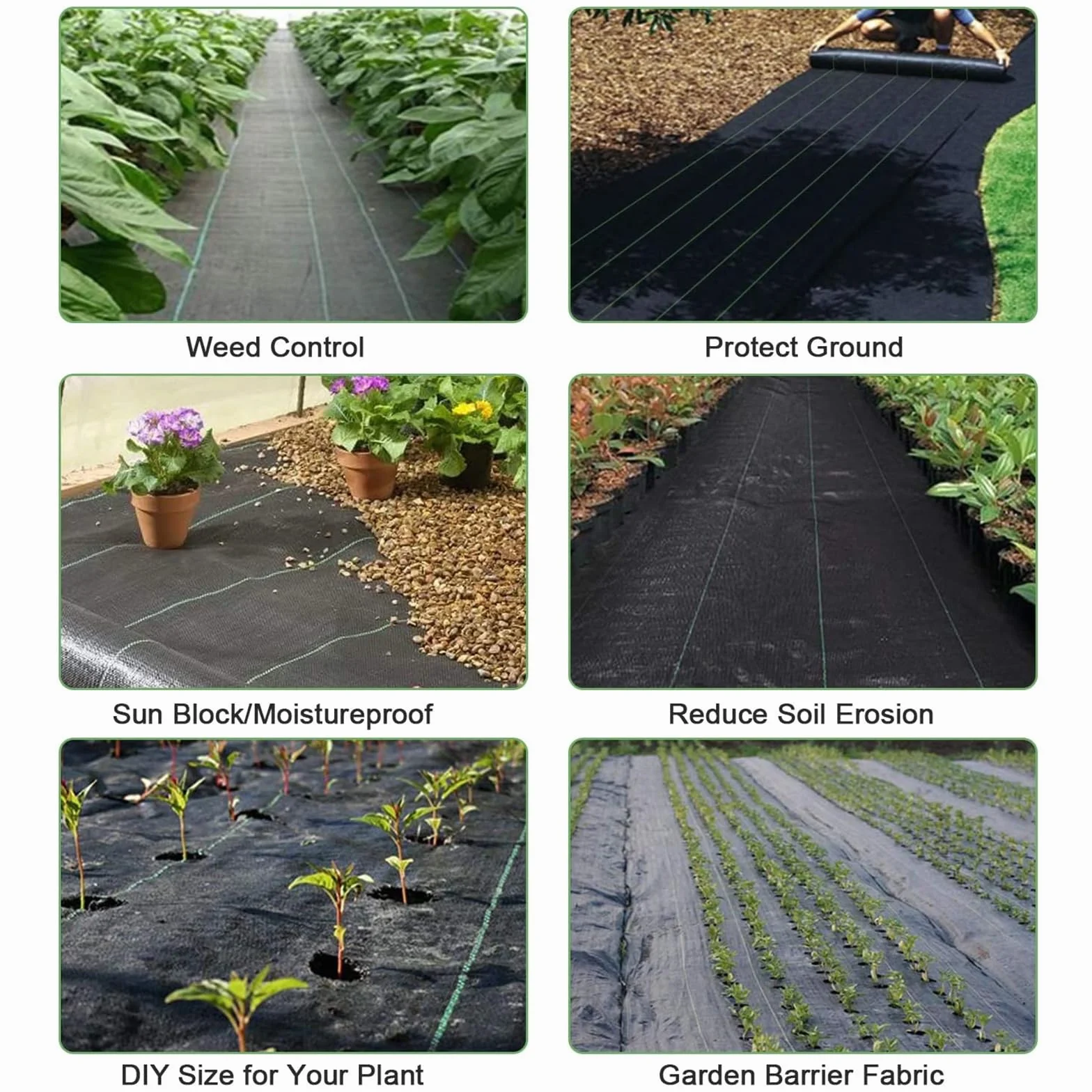 Dripex Toile de Paillage 3m x 25m 90g/㎡ Anti-UV Géotextile Perméable à l'eau Noir