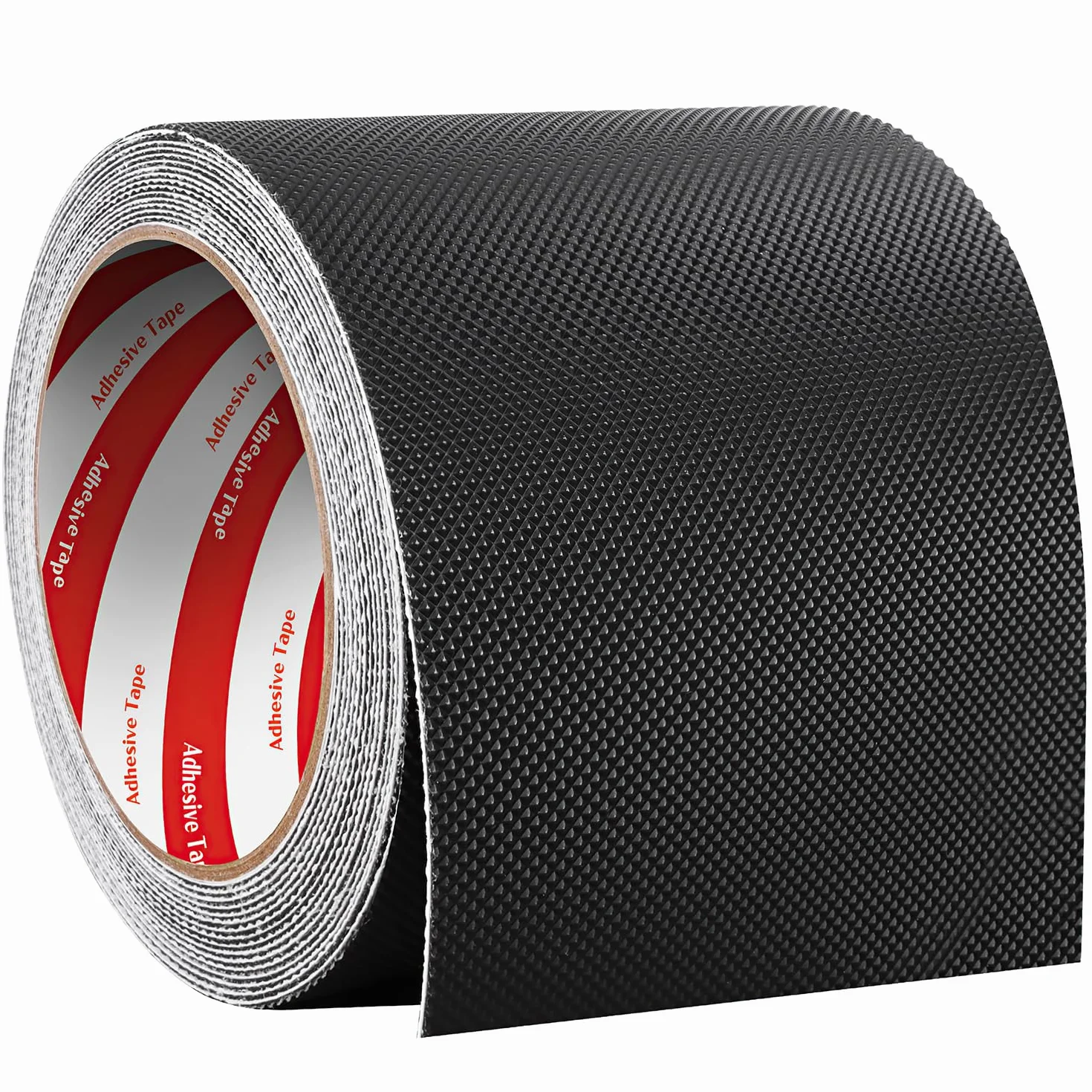 Bande antidérapante en caoutchouc, ultra forte, imperméable, avec colle texturée pour outils et gadgets de bricolage (noir, 10 cm x 5 m)