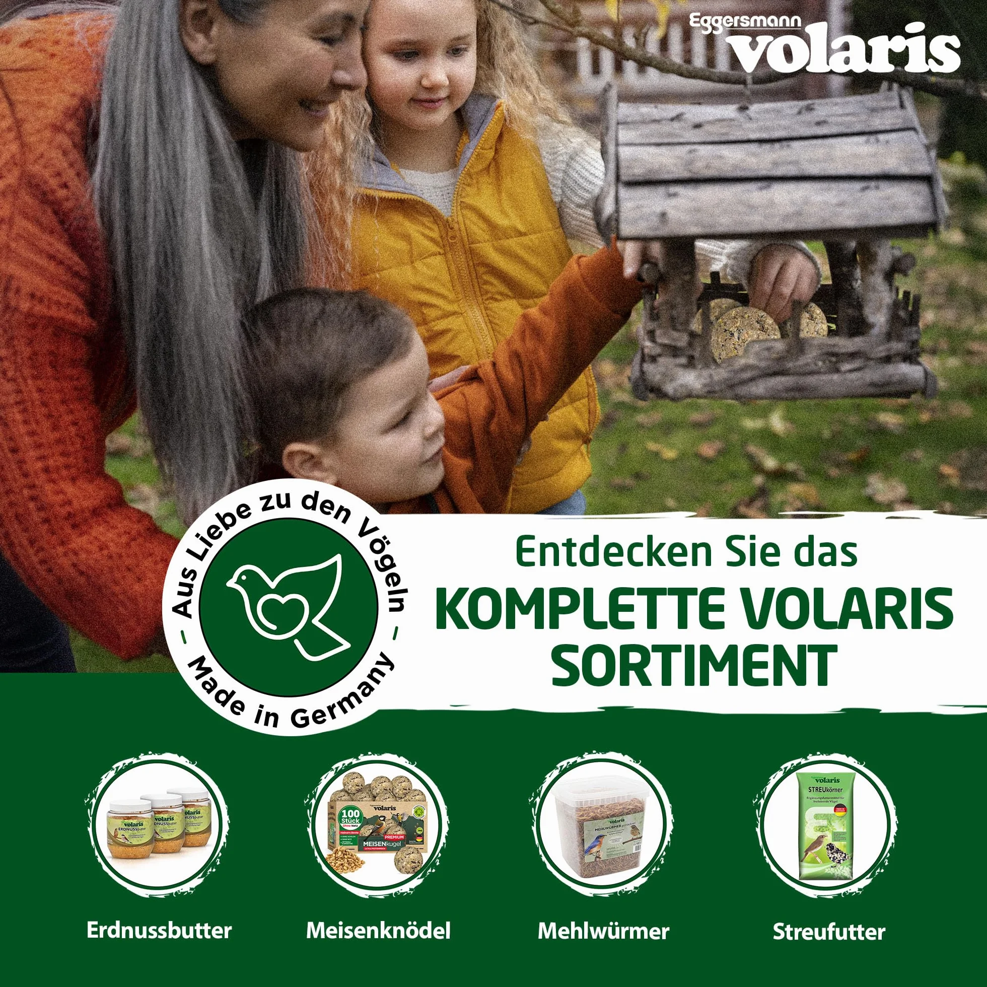 Eggersmann Volaris Lot de 100 boules de graisse pour oiseaux sauvages