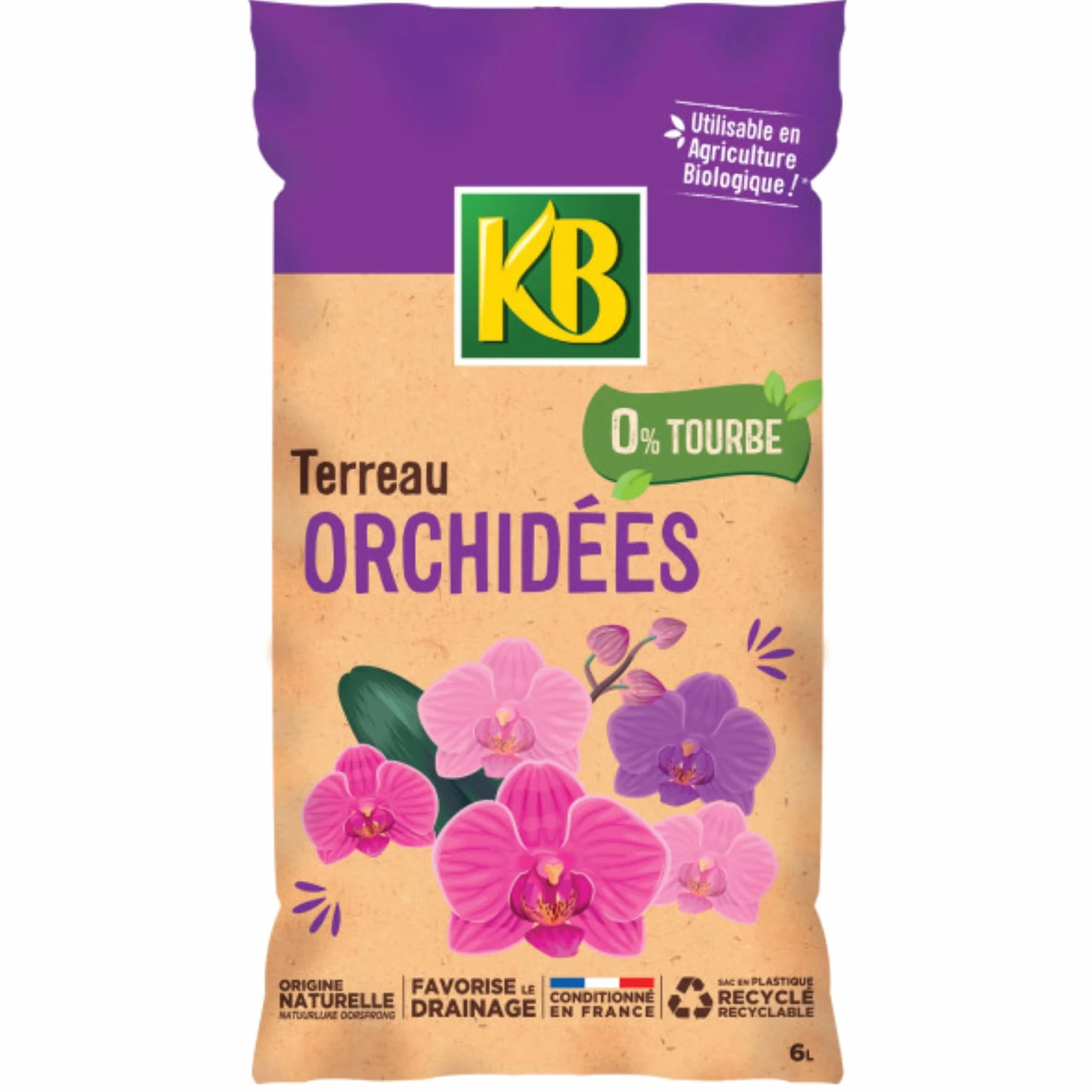 KB terreau orchidées 6L