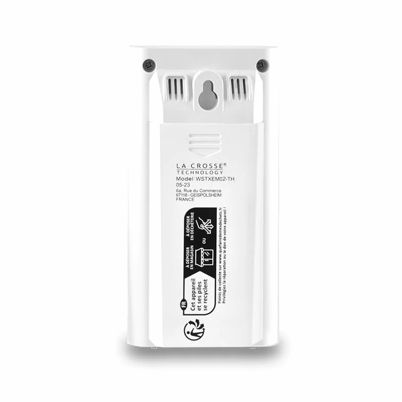 La Crosse Technology WTXEM02-TH Capteur Thermomètre Hygromètre multi-canal Blanc
