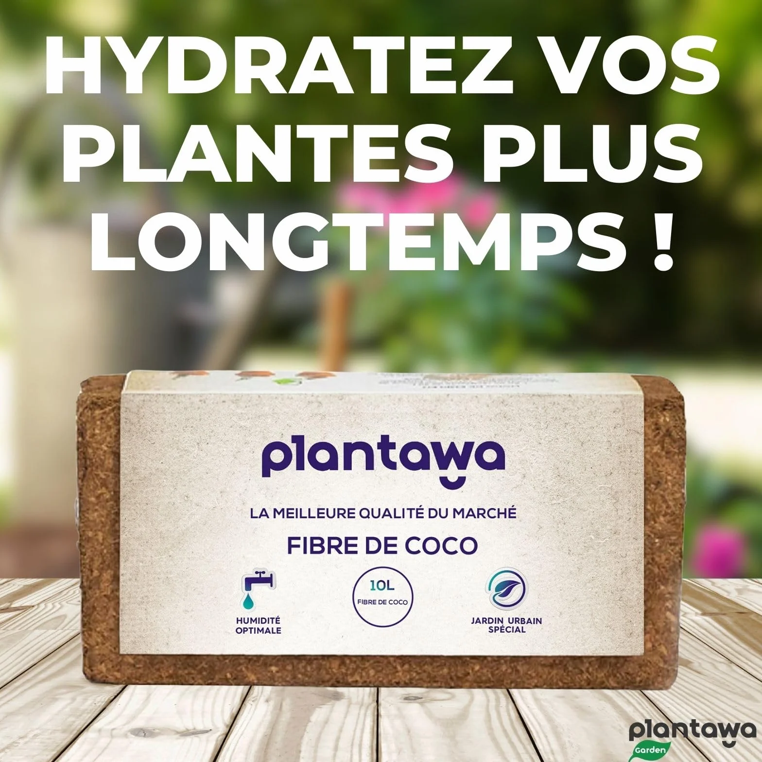 PLANTAWA Fibre De Coco 10L | 100% Naturelle pour Plantes | Maintient Humidité et Nutriments