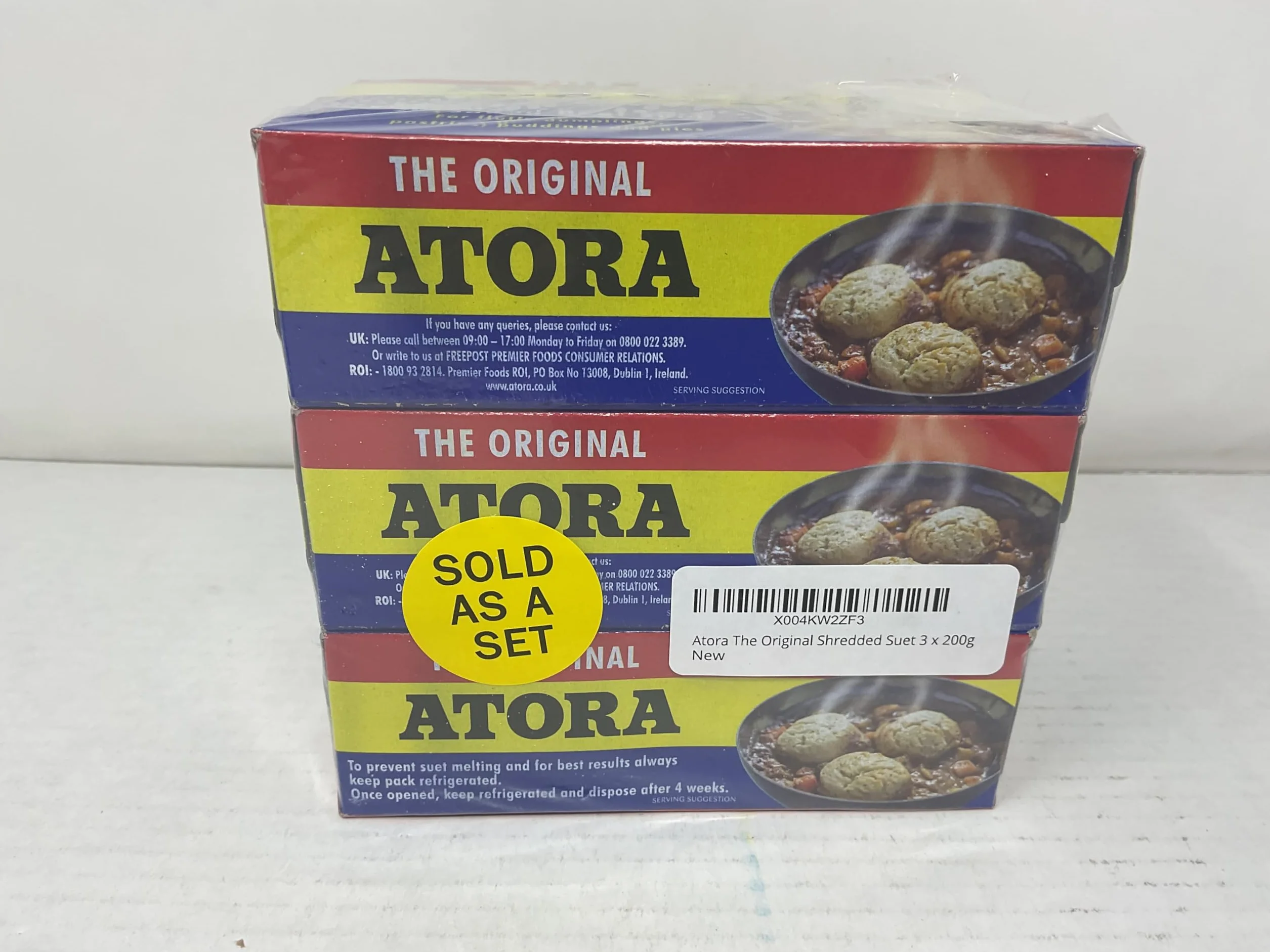 Atora The Original râpé Suet 3 x 200g