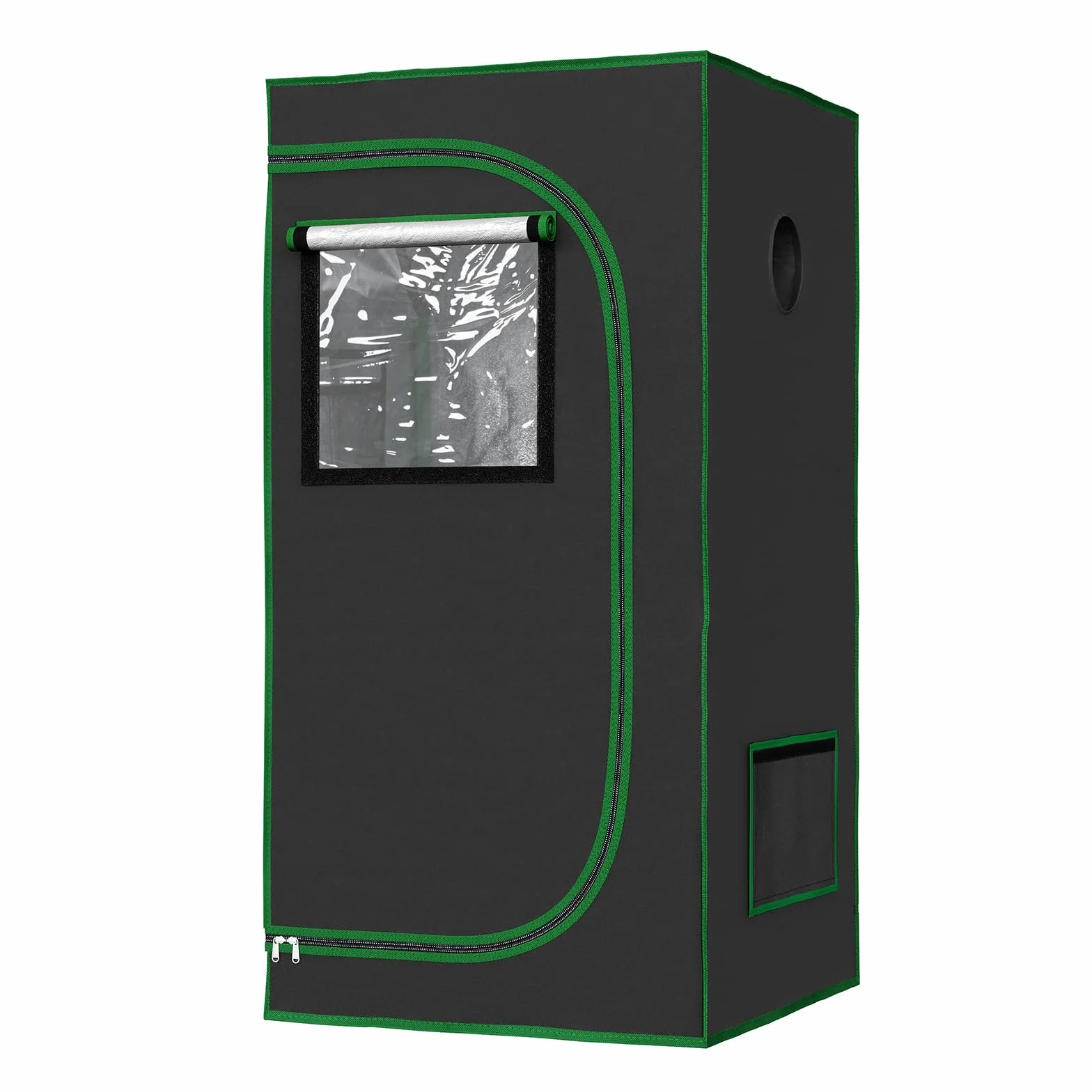WOLTU Tente de Culture Hydroponique 60x60x120cm, Chambre de Culture avec Fenêtre d'Observation, Mylar Réfléchissant Noir