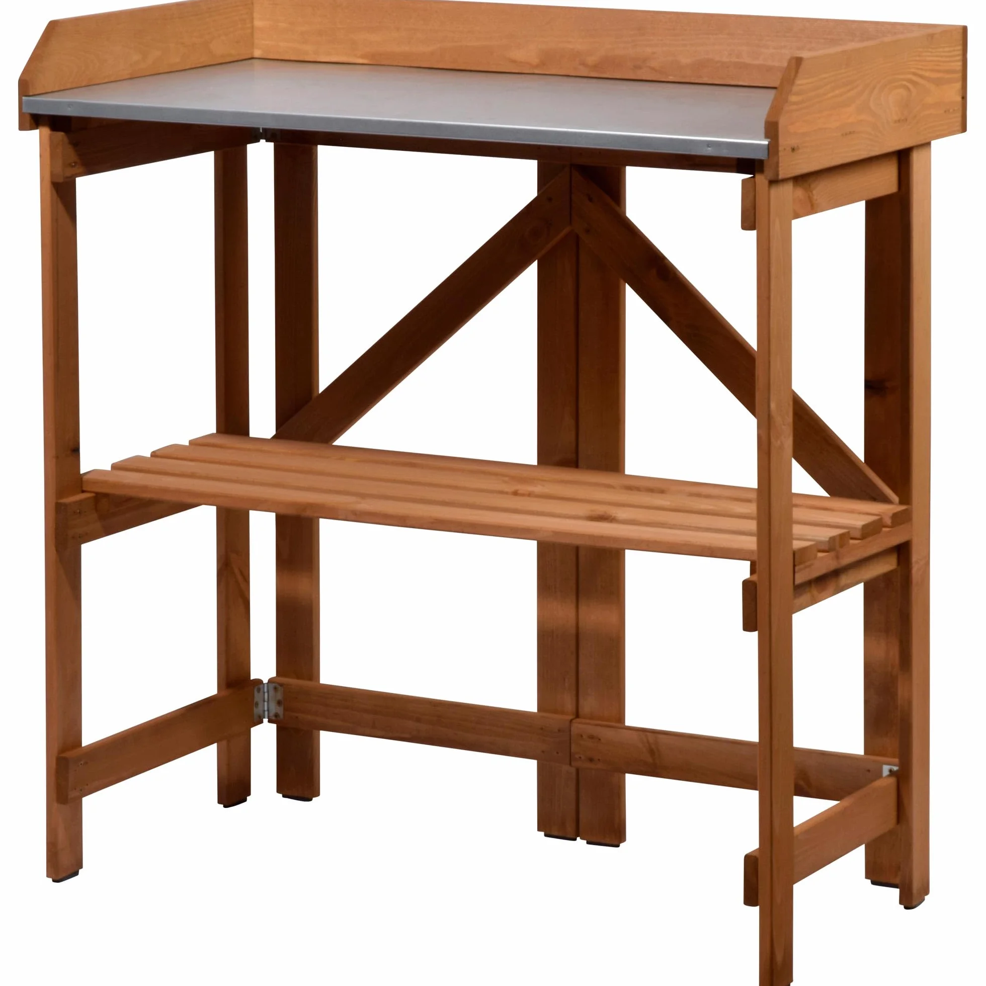 dobar Table à Plantes Pratique en pin FSC 85 x 44 x 89 cm Repliable
