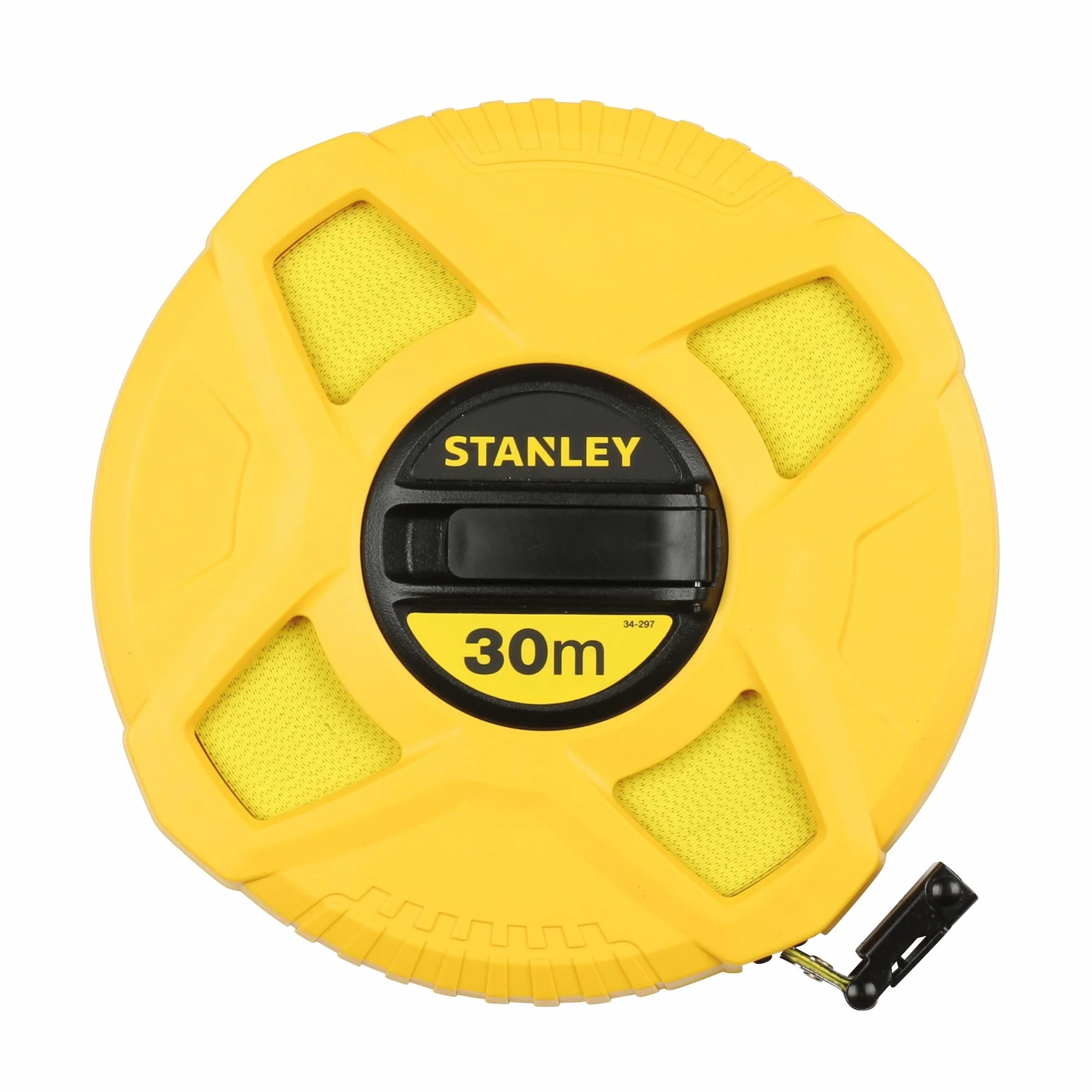 STANLEY Mètre À Ruban Fibre De Verre 30 M Jaune Fluo Revêtement Pvc Anti-Corrosion Anti-UV Non Conducteur Classe Iii Boitier Abs Antichocs
