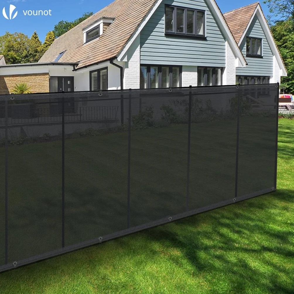 Brise Vue Occultant HDPE 90g/m² Protection UV Résistant Déchirures Vent Jardin Balcon 1.5x10m Anthracite