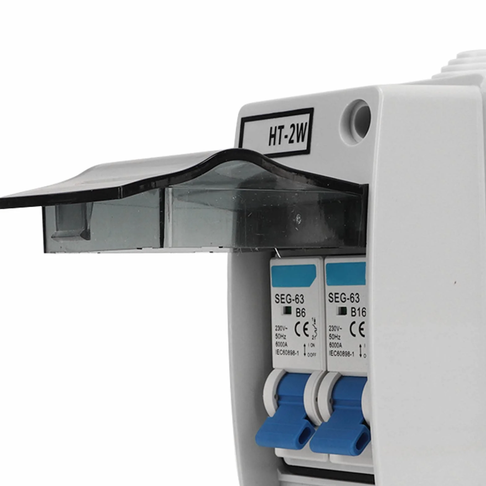 Disjoncteur Miniature MCB à 2 Pôles, Boîte de Distribution D'énergie 230V 6A 16A, Coque en Plastique Ignifuge 6000A, capacité de Rupture élevée
