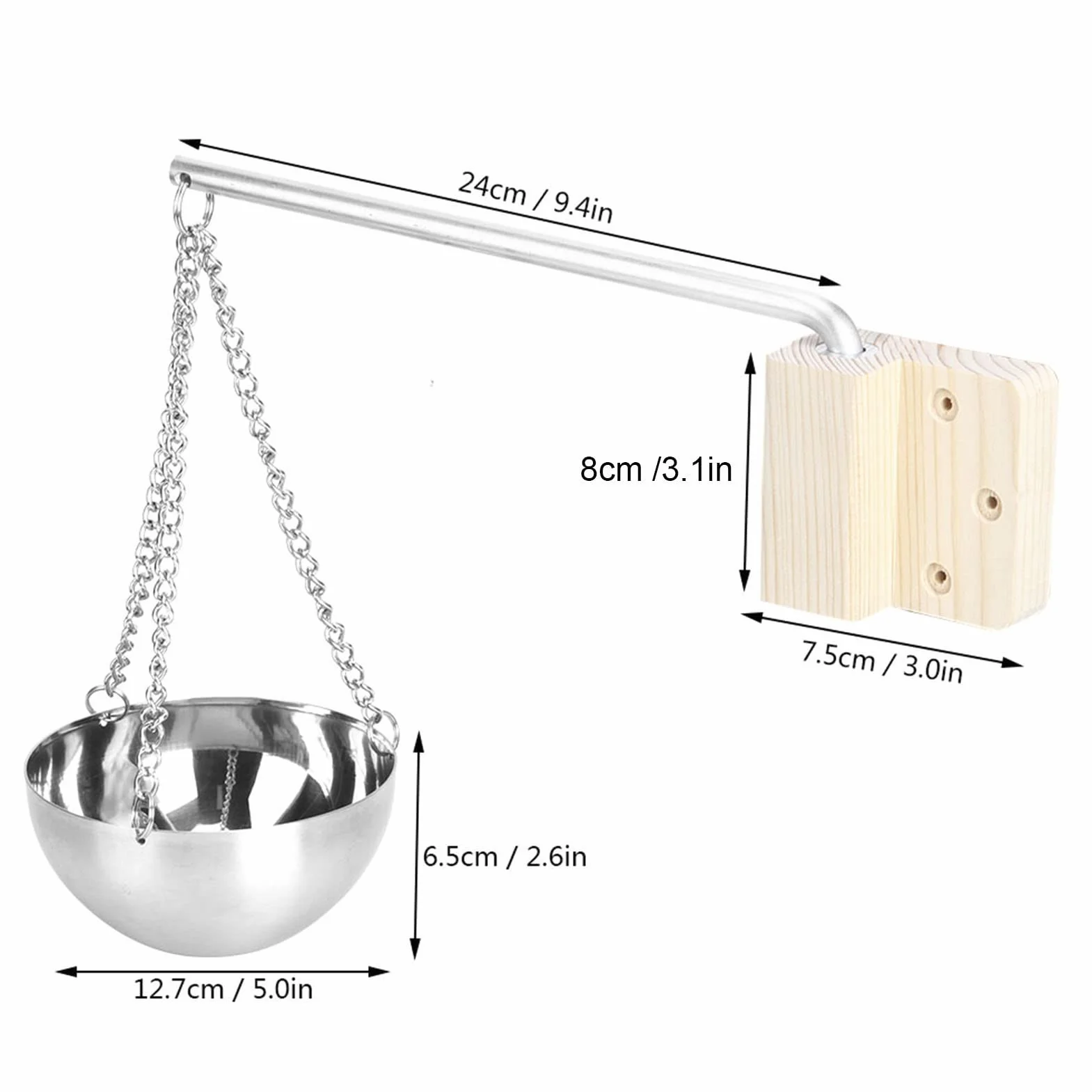 Jenngaoo Sauna Aroma Bowl en Acier Inoxydable Accessoires de Sauna de Diffuseur de Parfum d'Huile Essentielle Our Le Sauna et Le Spa - 12,7 cm