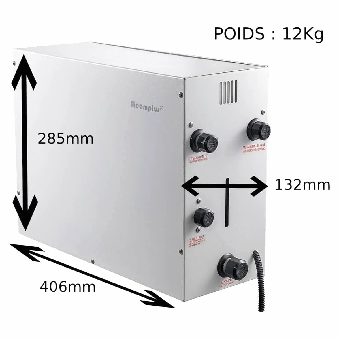 Steamplus Générateur de Vapeur pour Hammam 6Kw