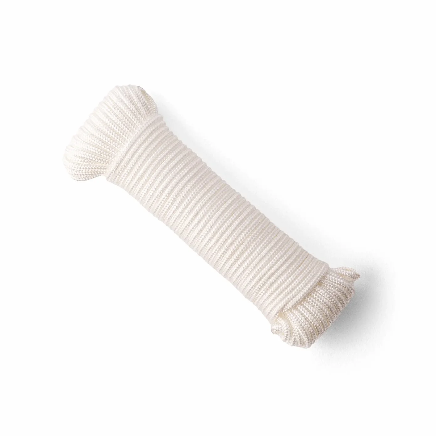 Corde Nylon Tressée (4 mm, 20 m) - Corde en Polyamide Blanc Solide Résistante à l'usure - Paracorde Solide - Résistance à la Rupture 275kg