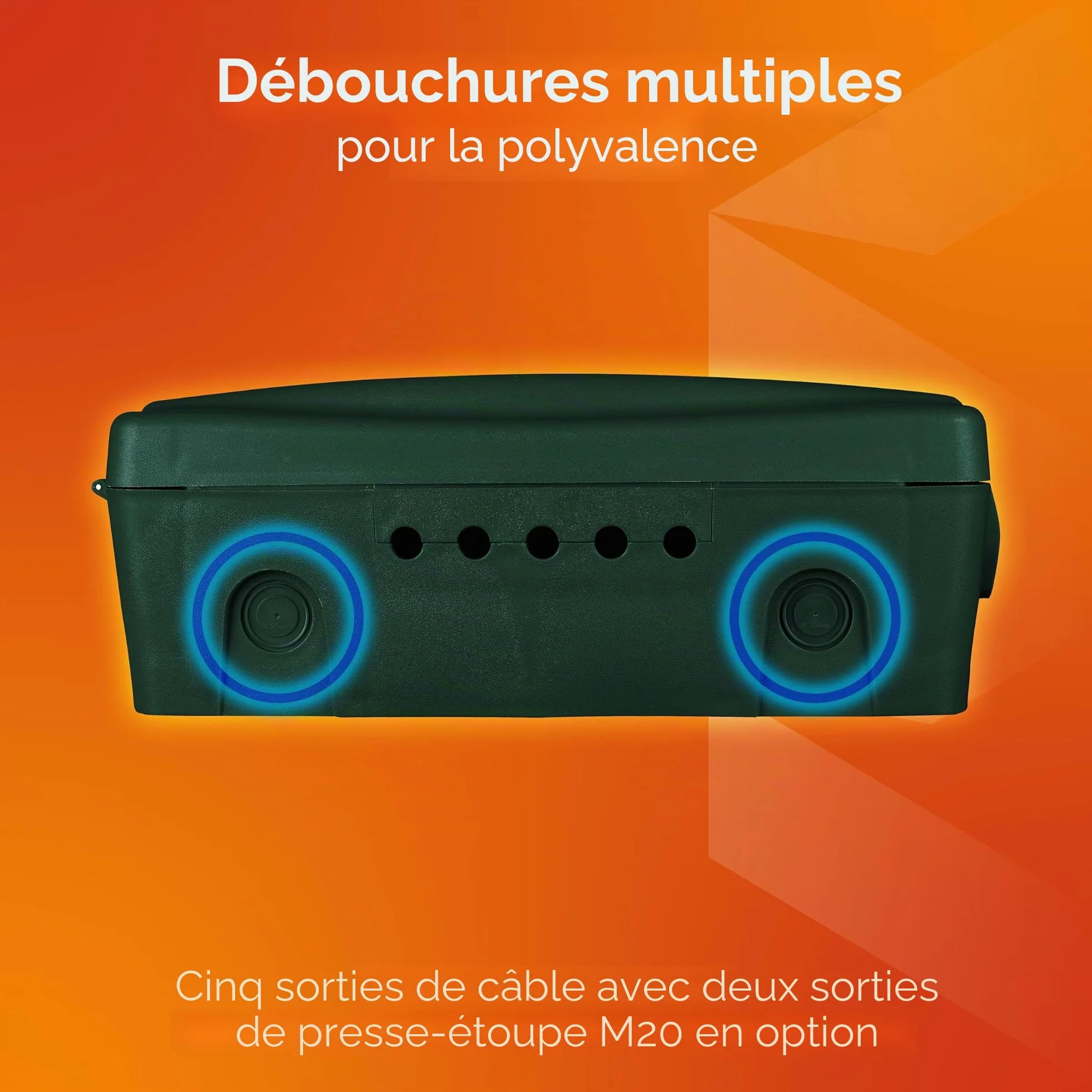Masterplug Boîte électrique résistante aux intempéries pour l'extérieur - Vert, 345 x 220 x 126,5 mm