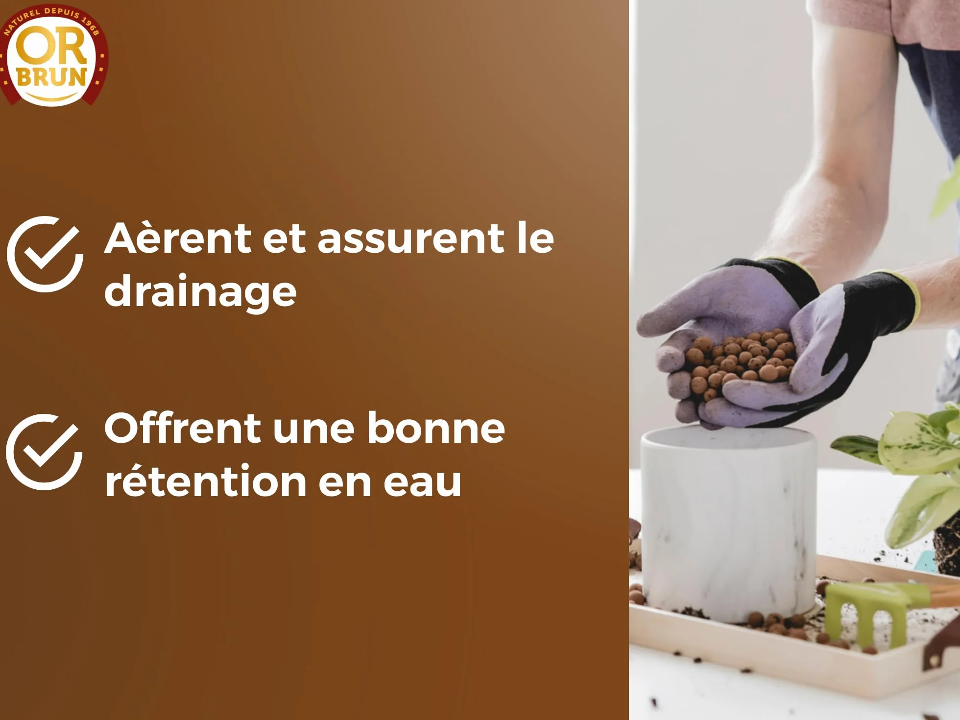 Billes D'argile 6L OBRPARG6U Drainage Humidité Agriculture Biologique